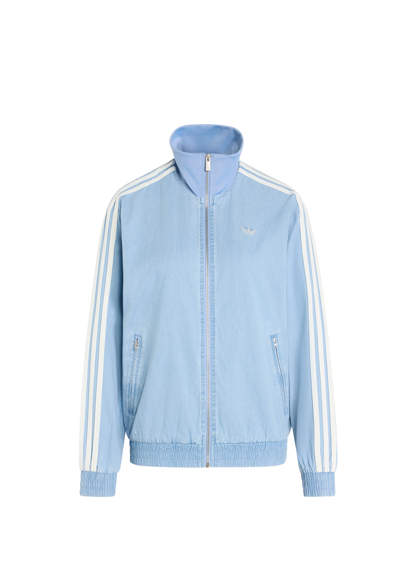 Veste à col montant en coton ADIDAS Bleu