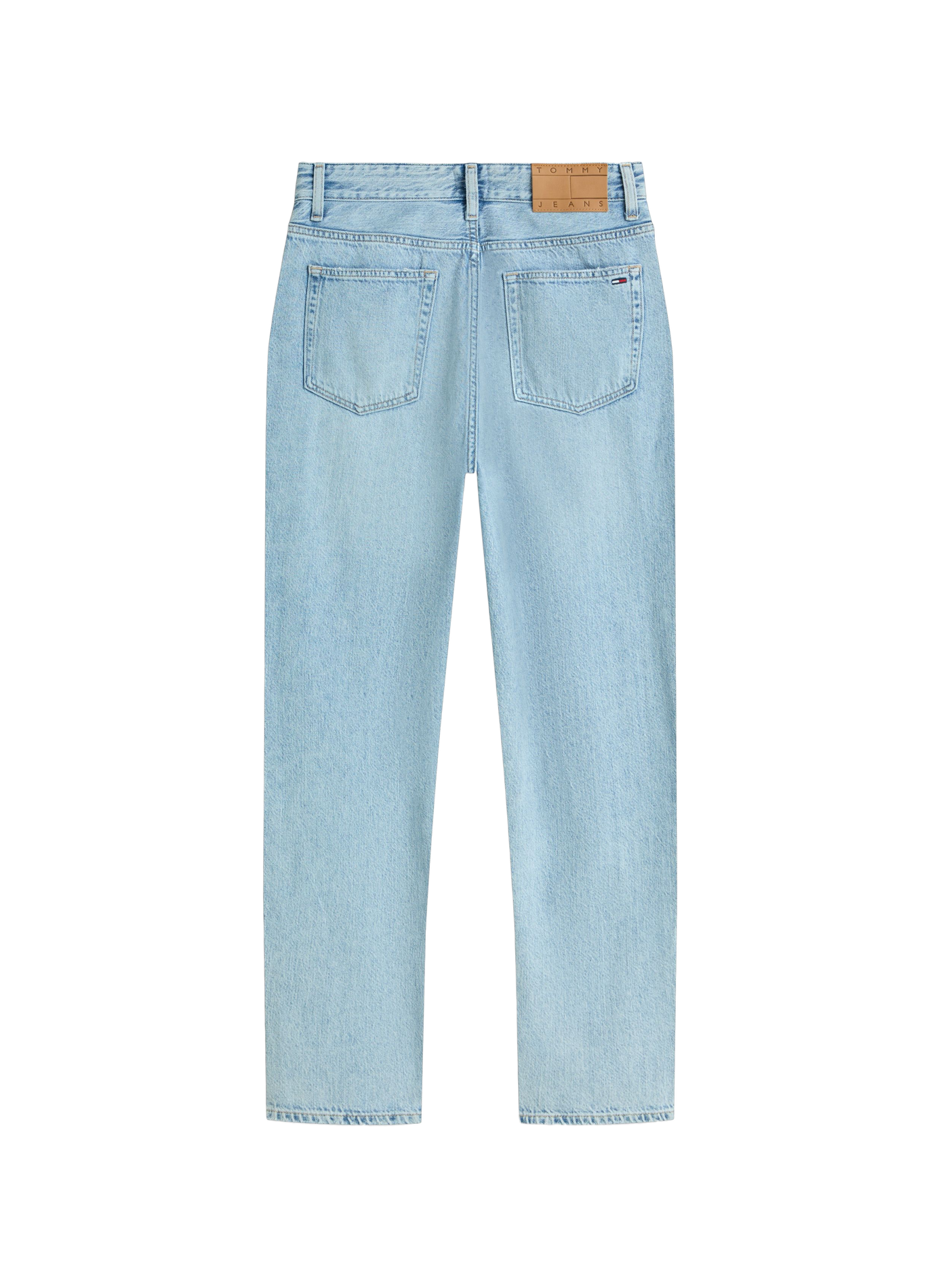 Jean droit en coton TOMMY HILFIGER Bleu