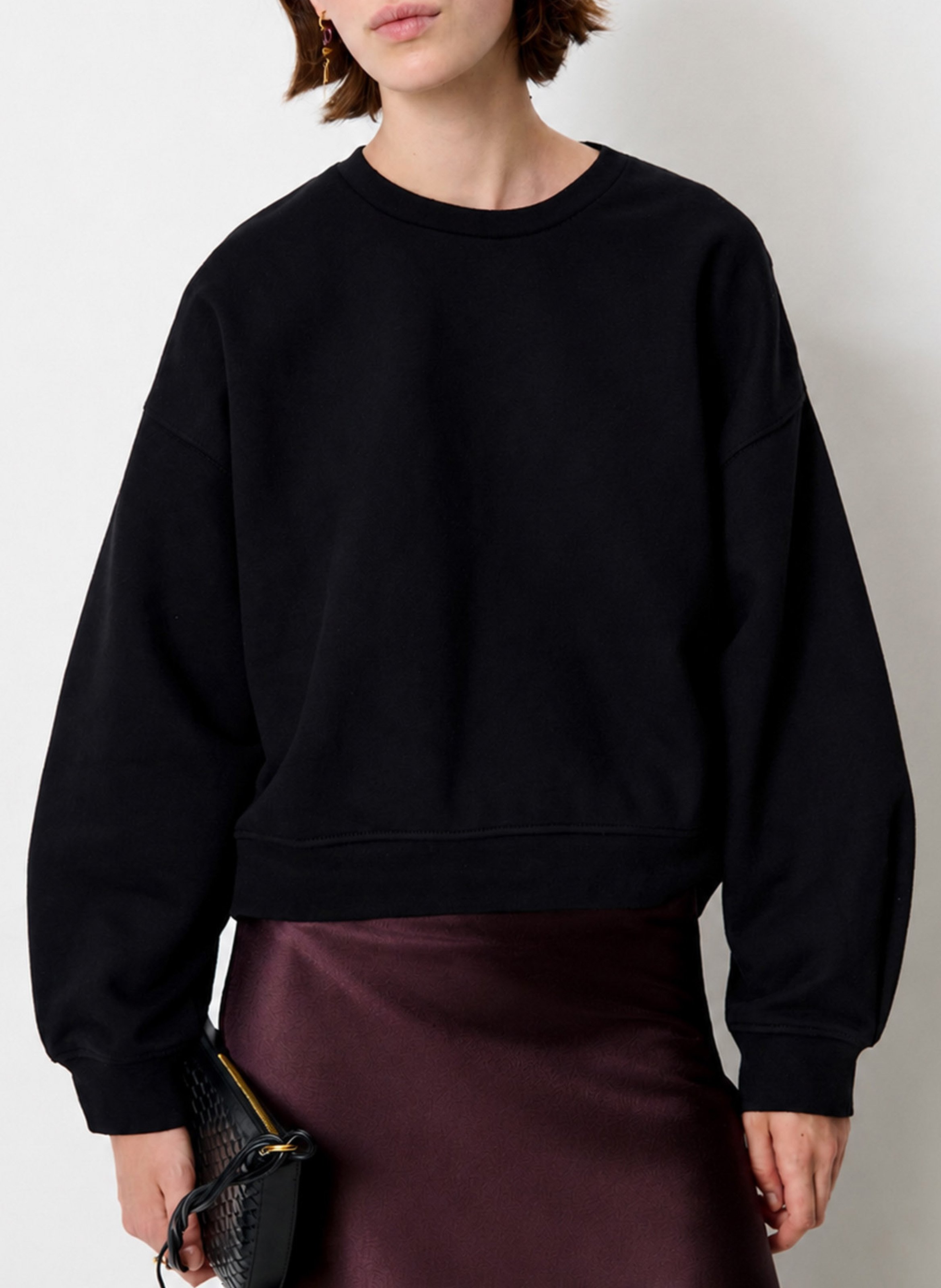 Sweat col rond en coton inea SESSUN Noir