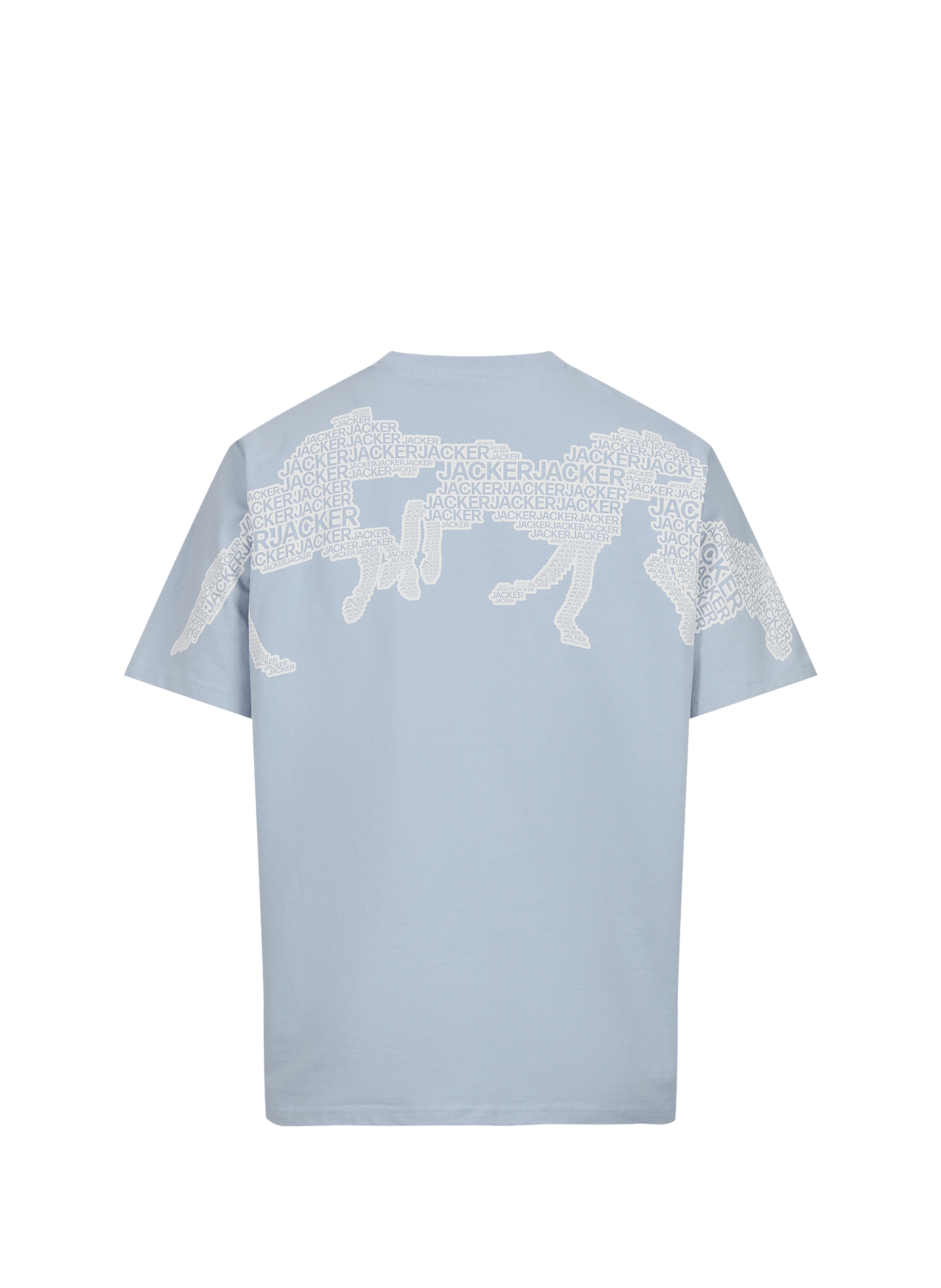 Gerader Baumwoll-T-Shirt JACKER. Blau