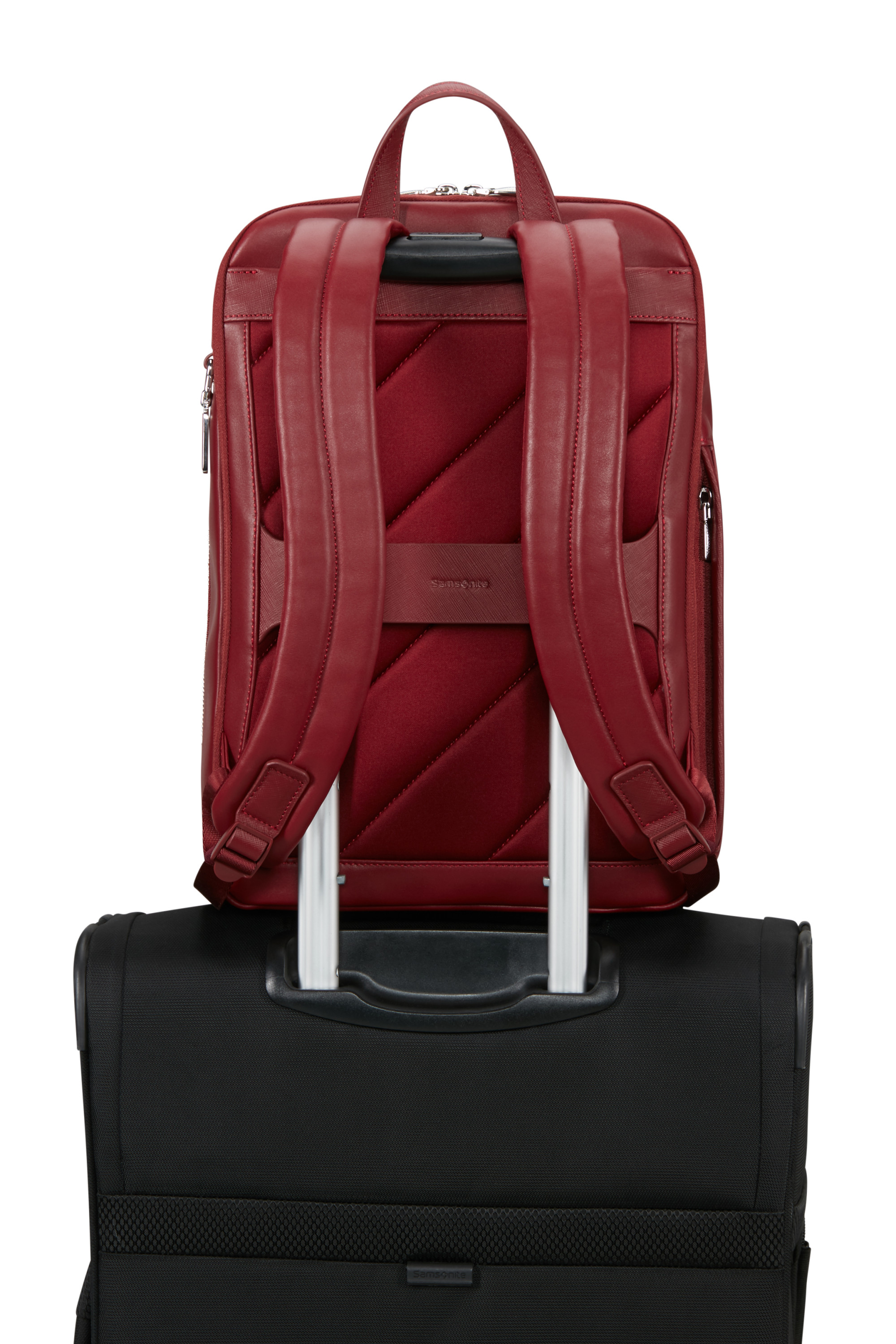 Image biz leather sac à dos ordinateur SAMSONITE Rouge
