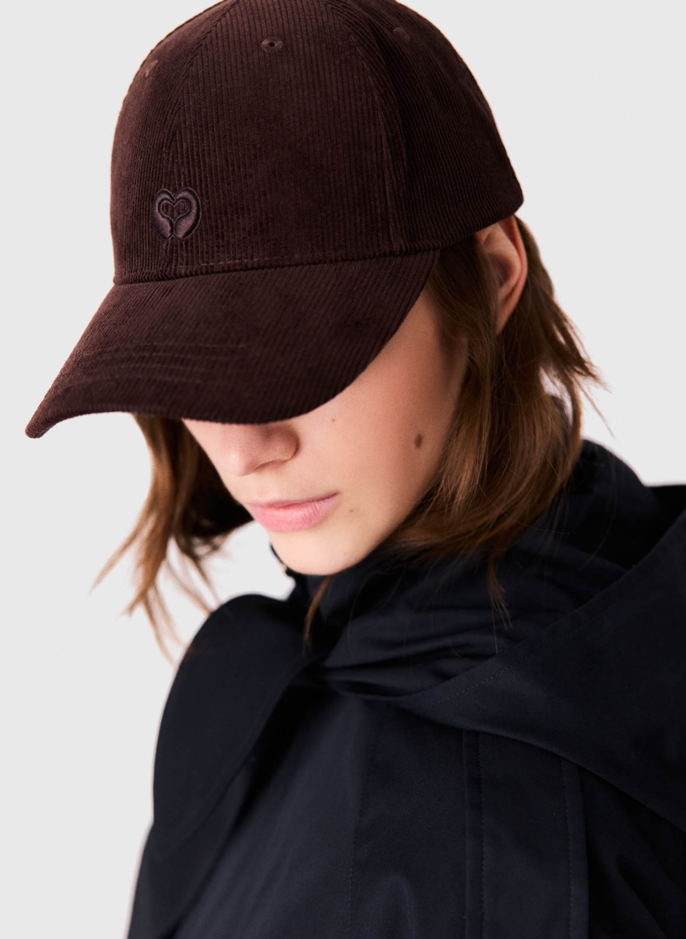 Casquette baseball en coton MAJE Marron