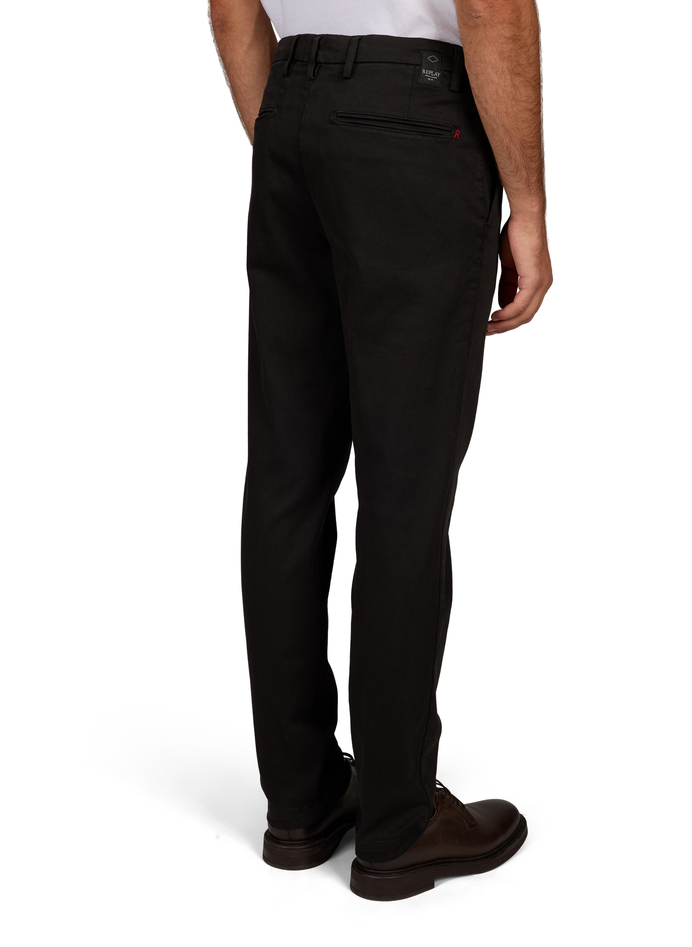Straight cotton-blend trousers REPLAY Black