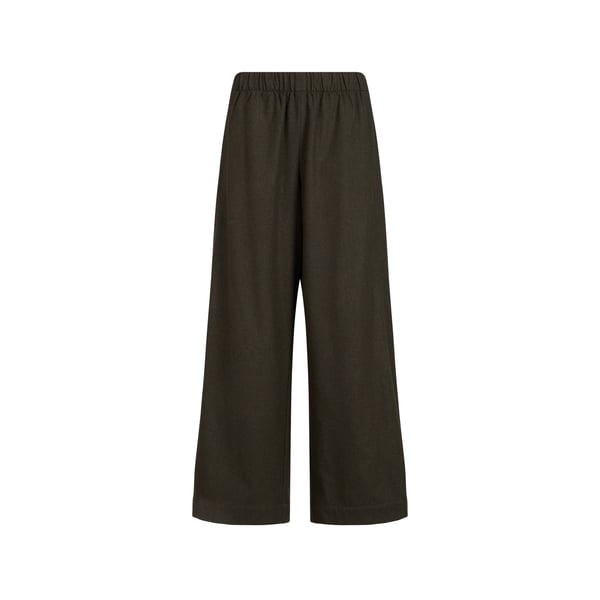 Pantalon large en laine mélangée Pantalon large en laine mélangée