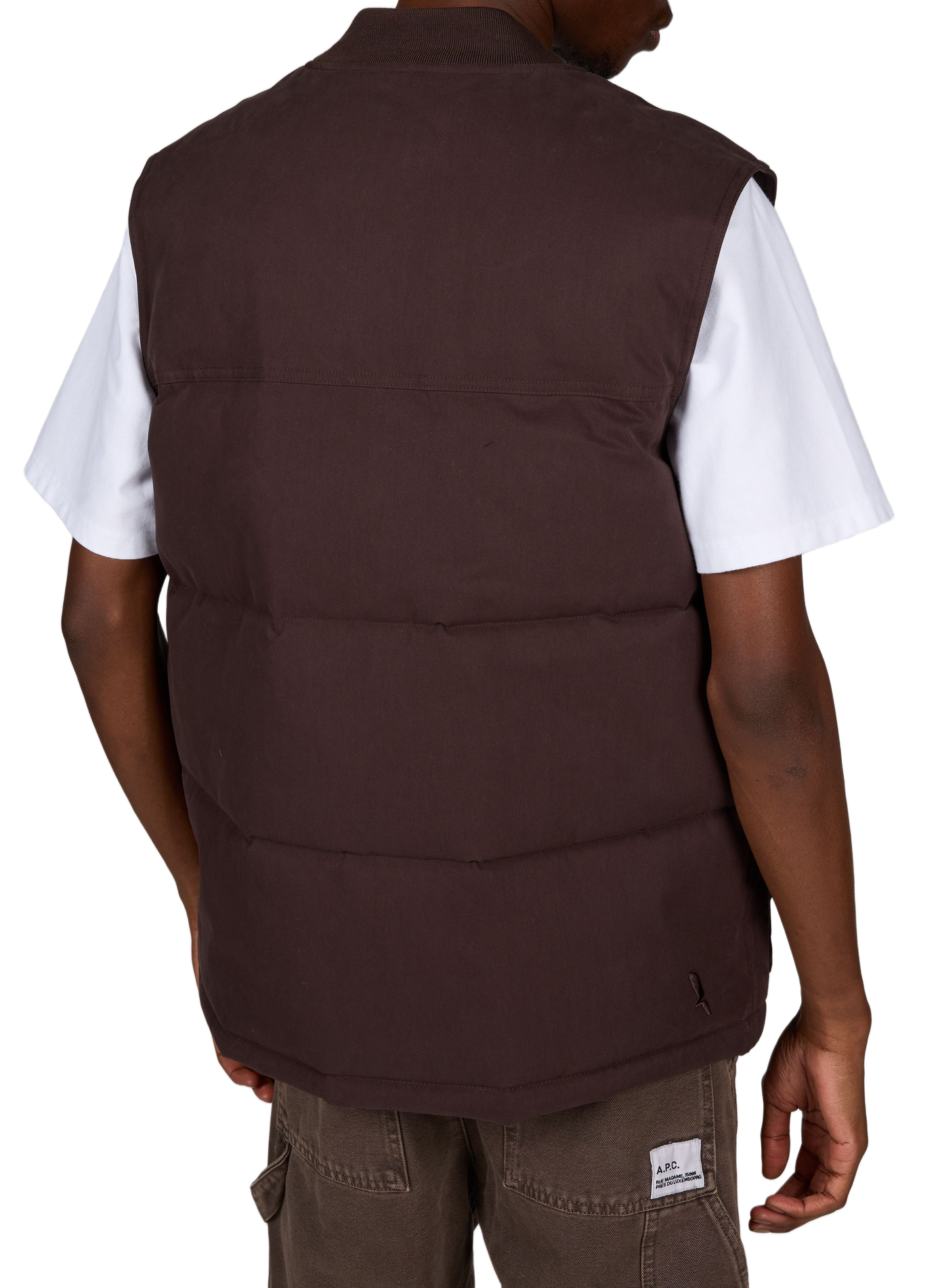 Blouson sans manche col teddy en coton mélangé AIGLE Marron