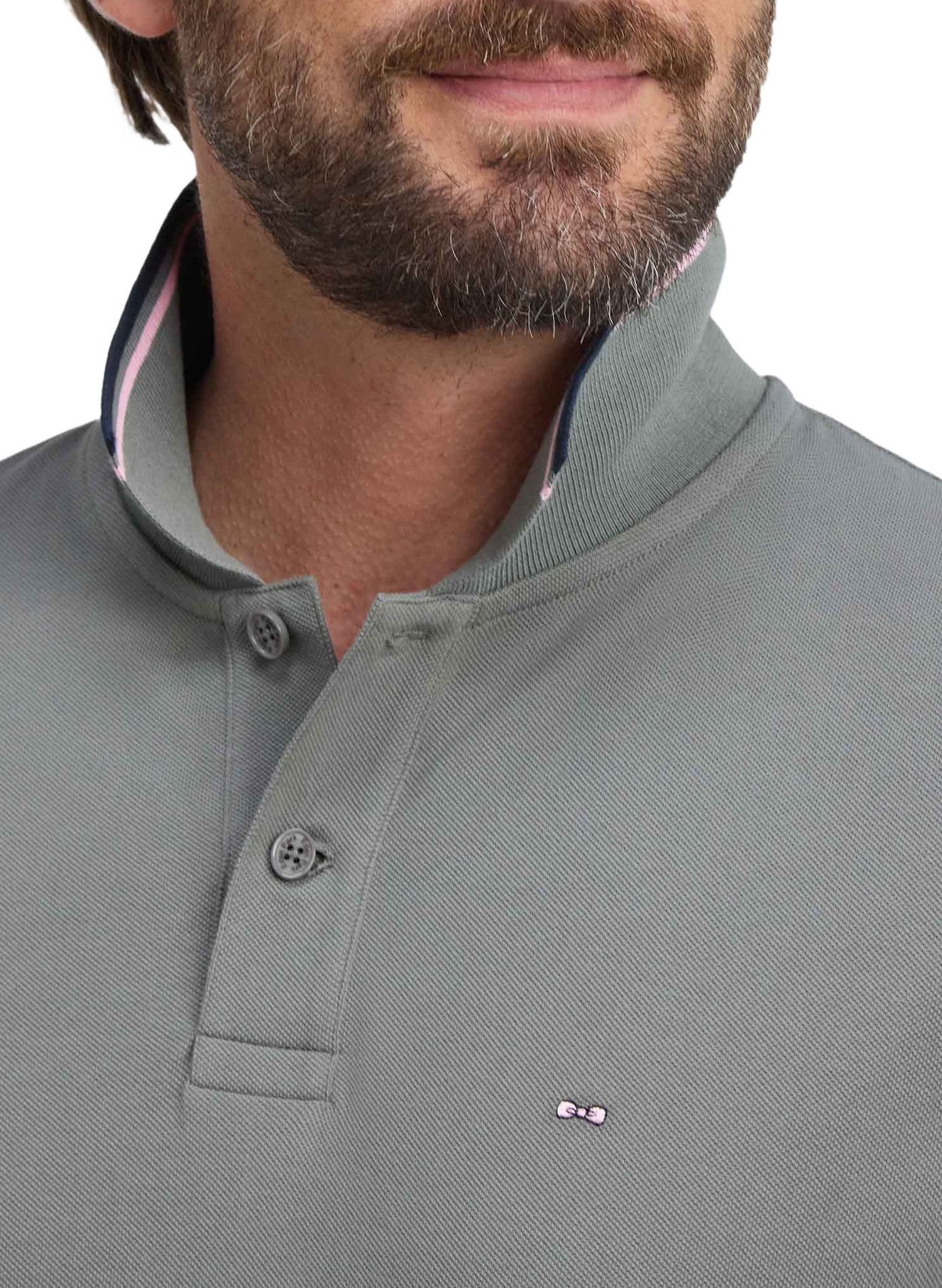 Polo droit à logo brodé en coton EDEN PARK Khaki