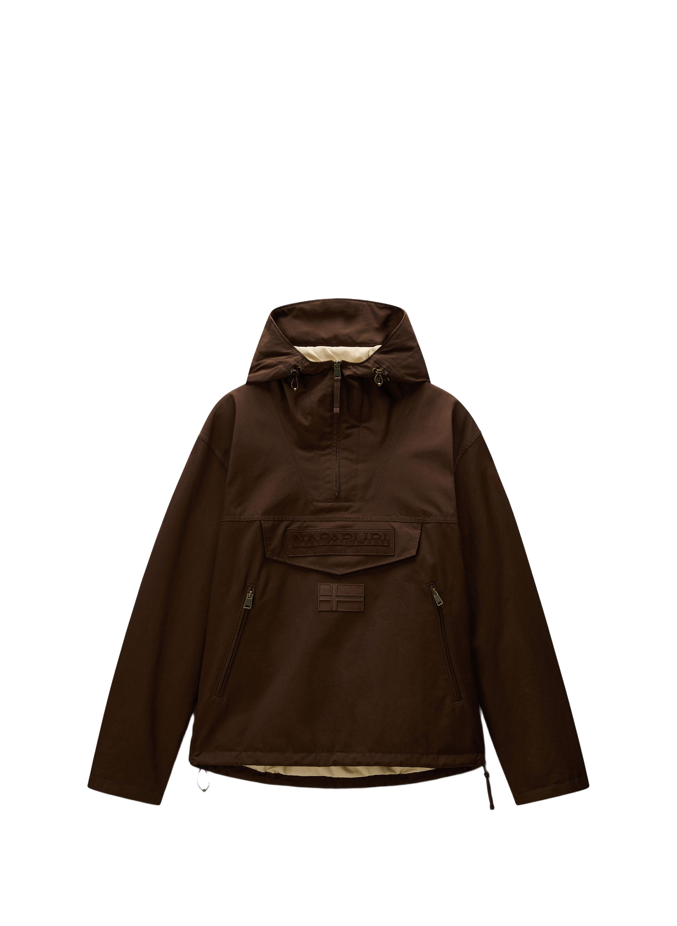 Plain oversized hooded parka NAPAPIJRI Brown