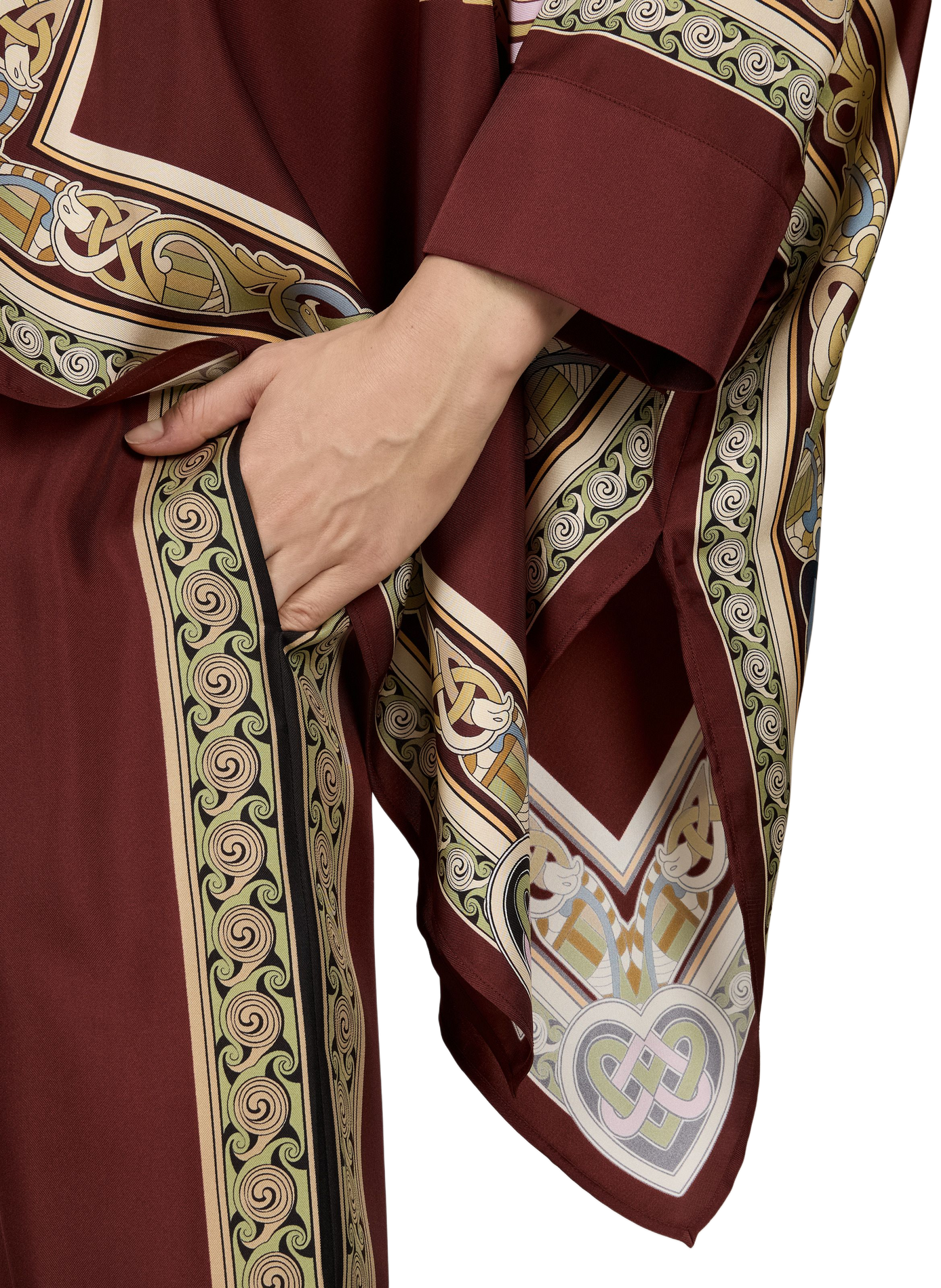 Weite Seidenbluse LA DOUBLEJ Rot
