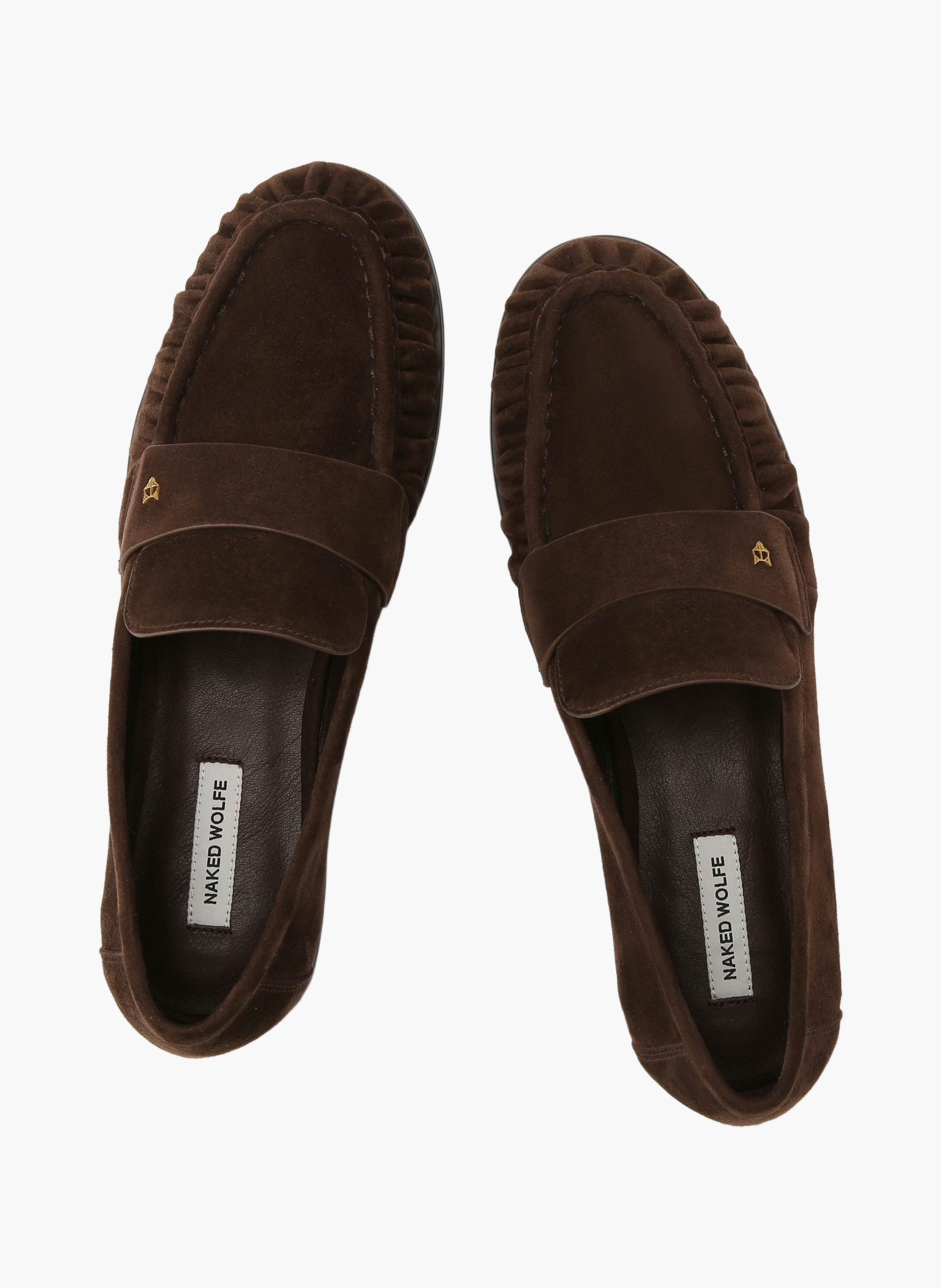 Love mocassins van suède NAKED WOLFE Bruin