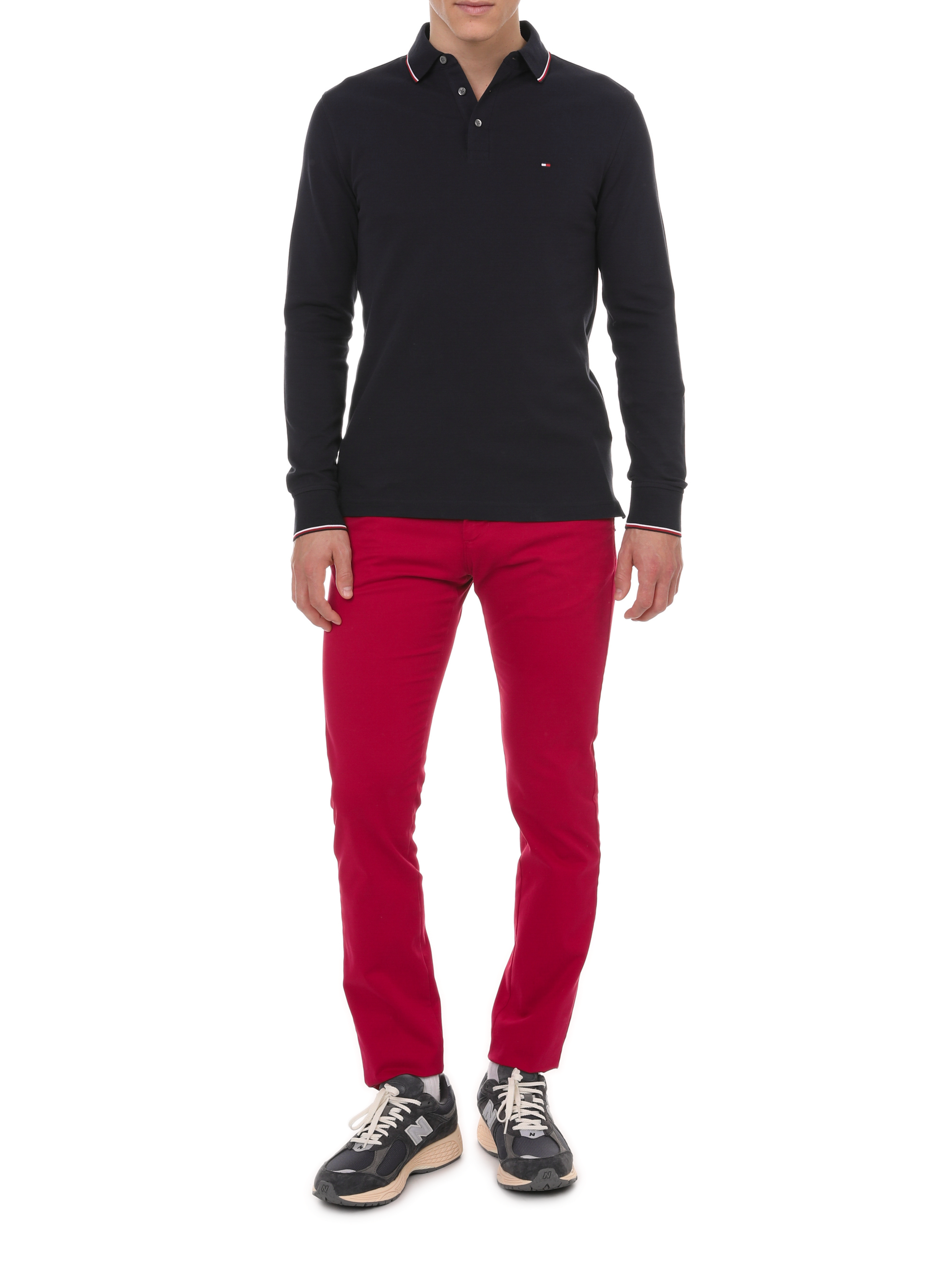 Langarm-Poloshirt TOMMY HILFIGER Blau