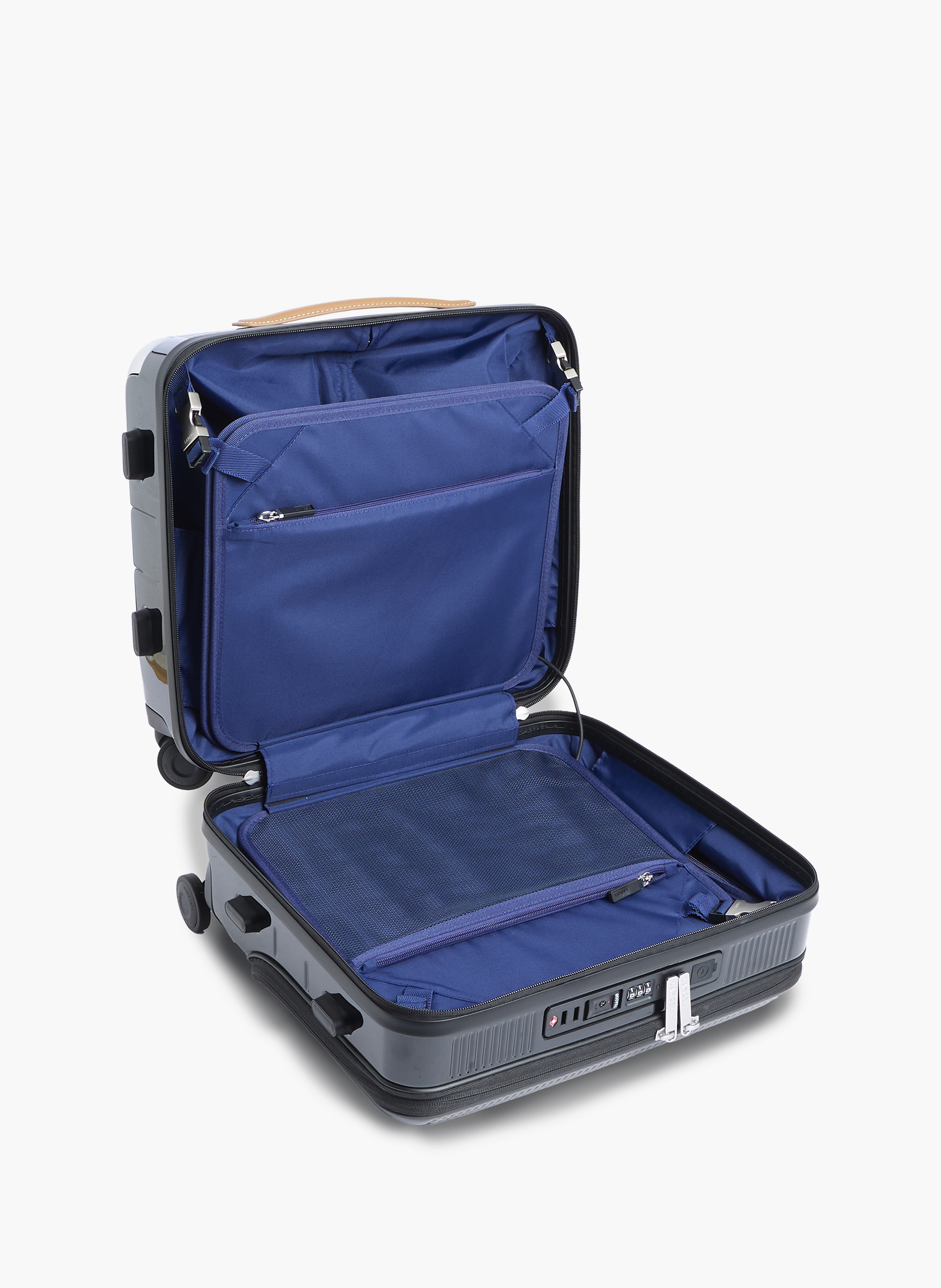Vanity case zippé empreinte de lancel en polycarbonate et cuir LANCEL Noir