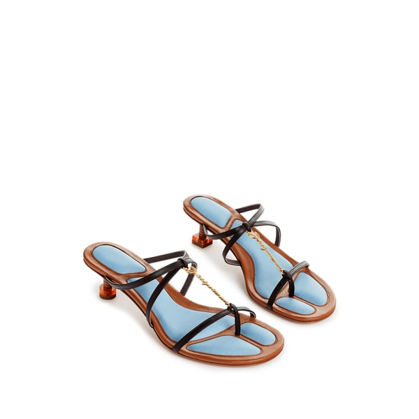 Les sandales basses Pralu en cuir