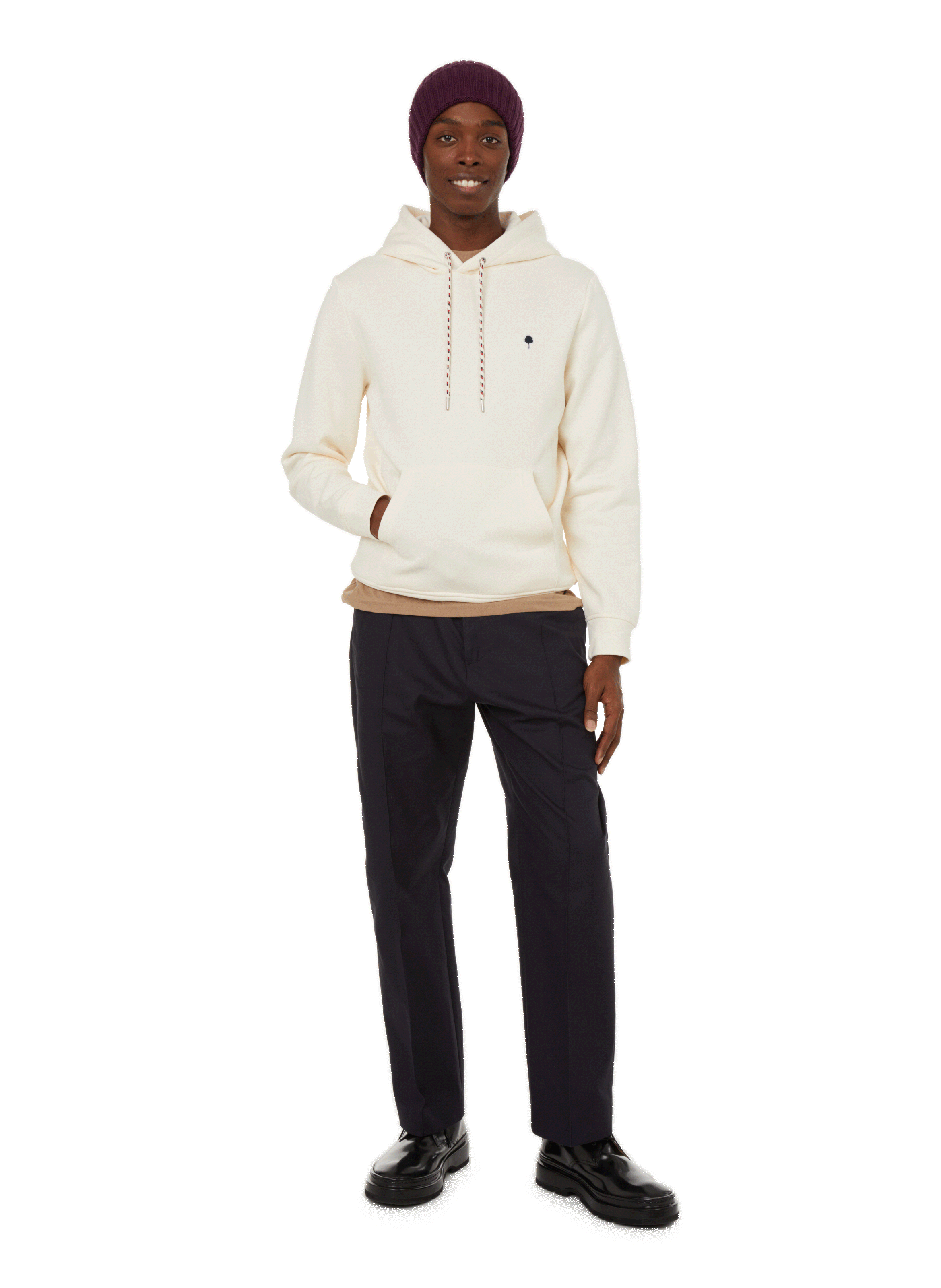 Merino wool beanie SAISON 1865 Purple