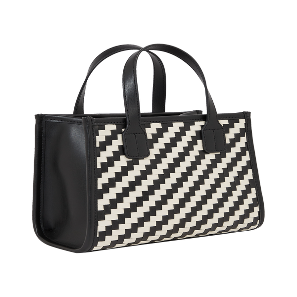 Shop Tommy Hilfiger Small Striped Tote Bag In Multicolour