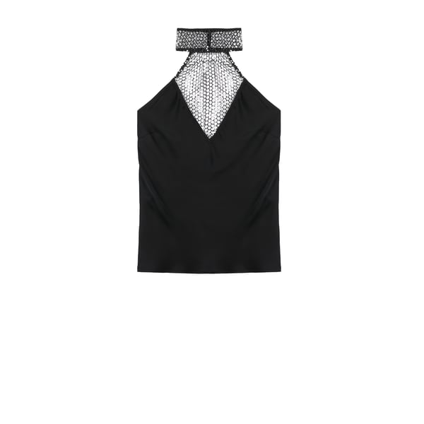 Rotate Birger Christensen Open Back Top In Black