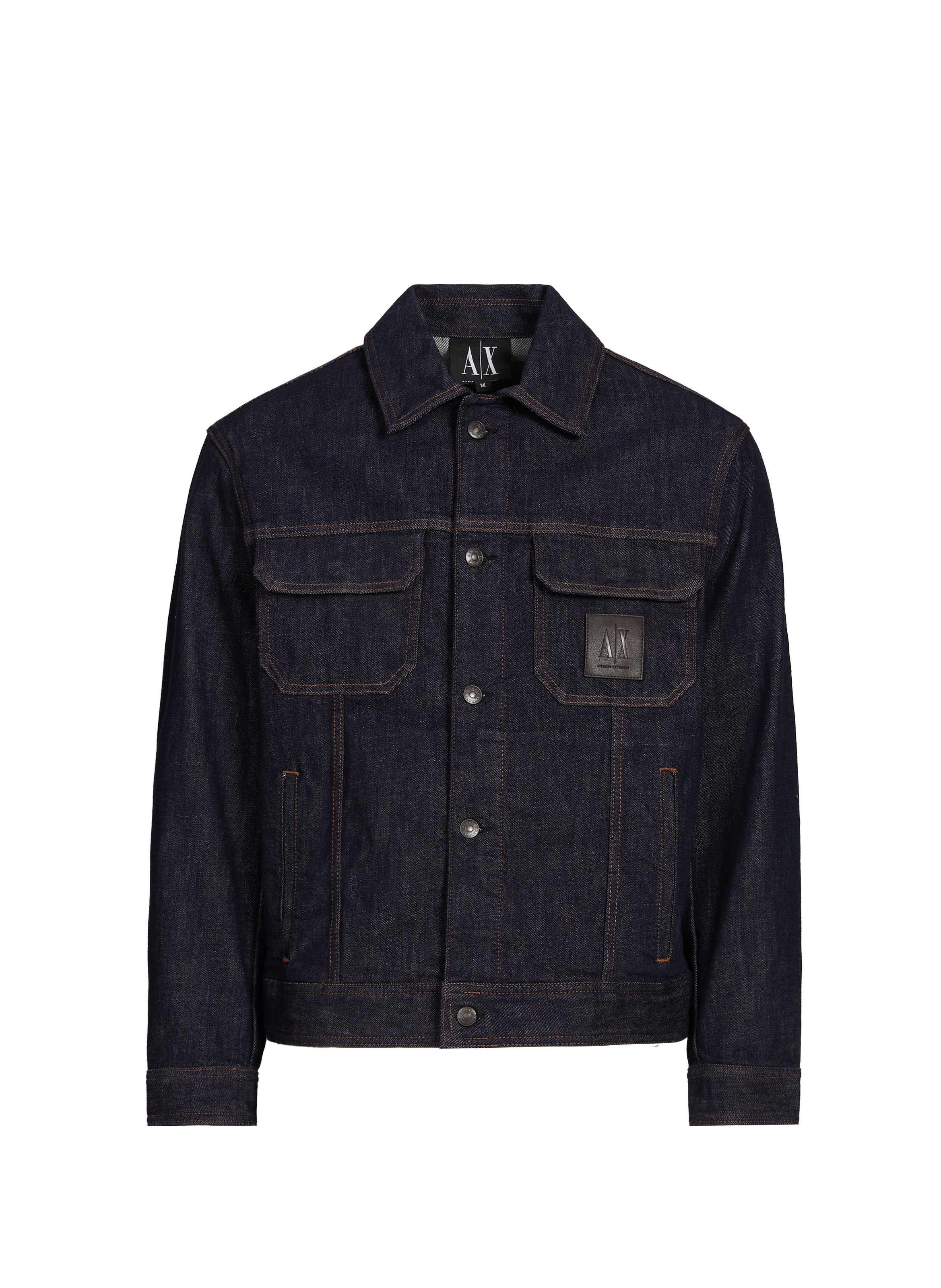 Veste droite en jean  ARMANI EXCHANGE Bleu