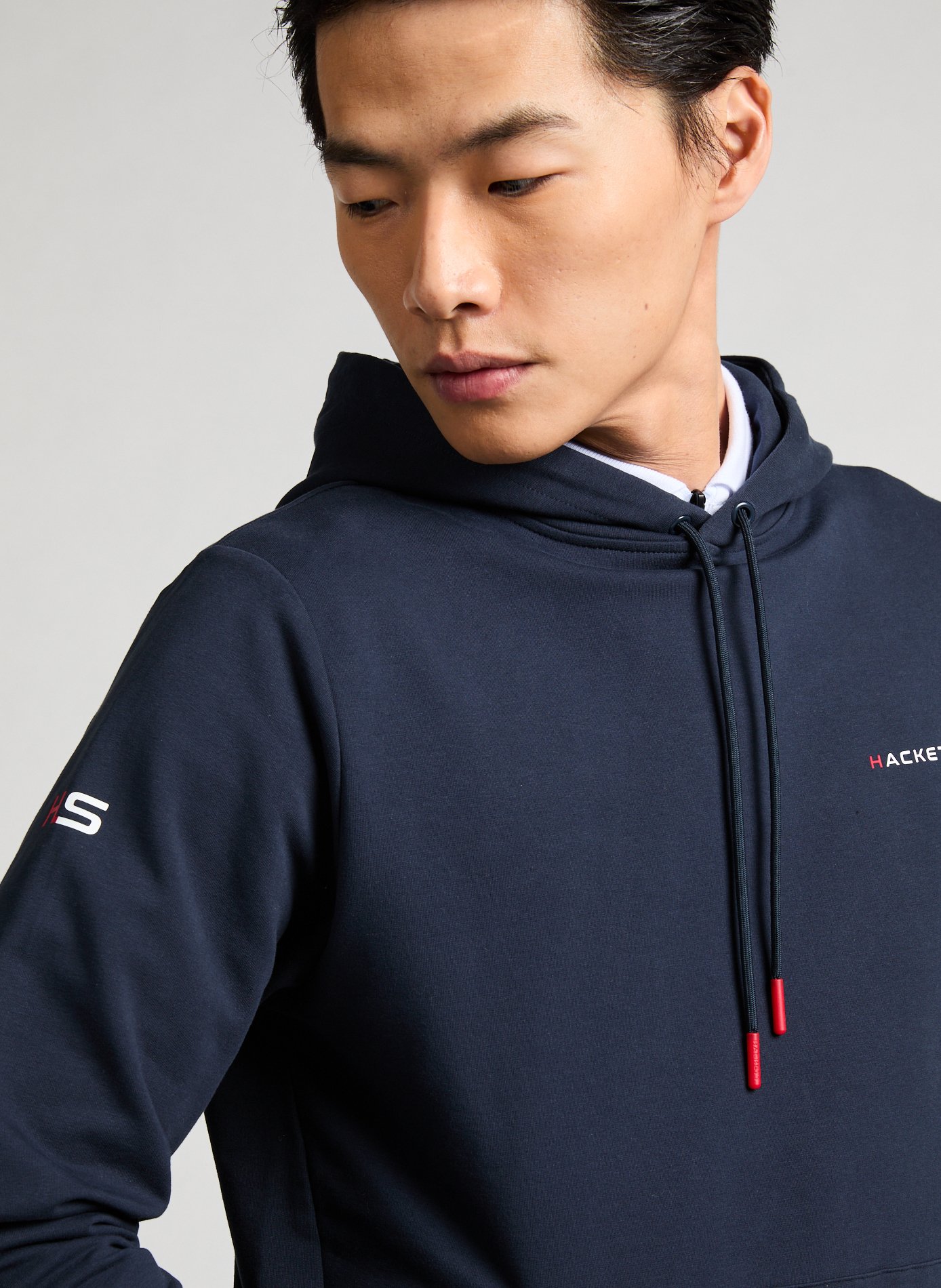 Hoodie en coton mélangé  HACKETT Bleu