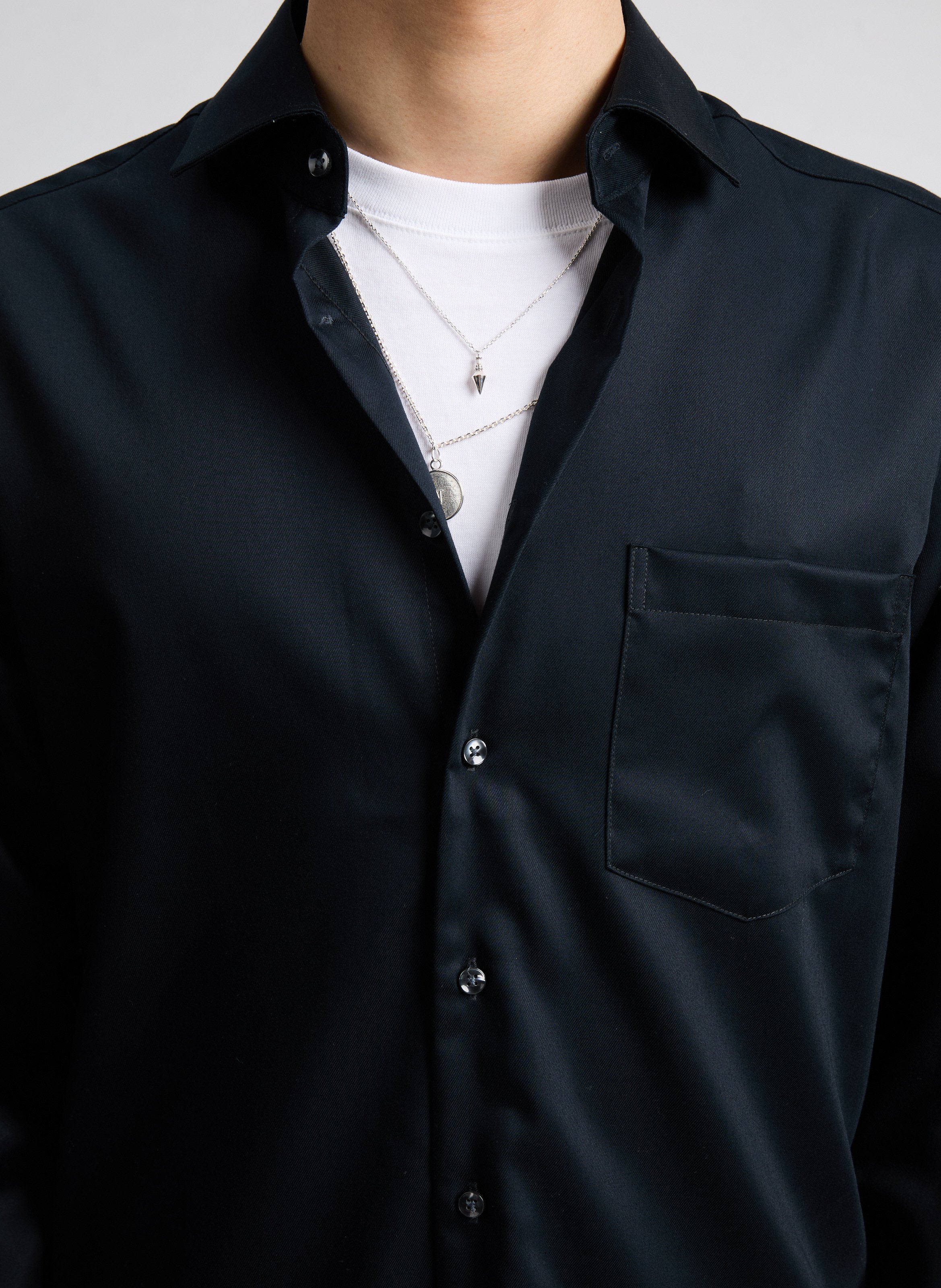 Chemise en coton SEIDENSTICKER Noir