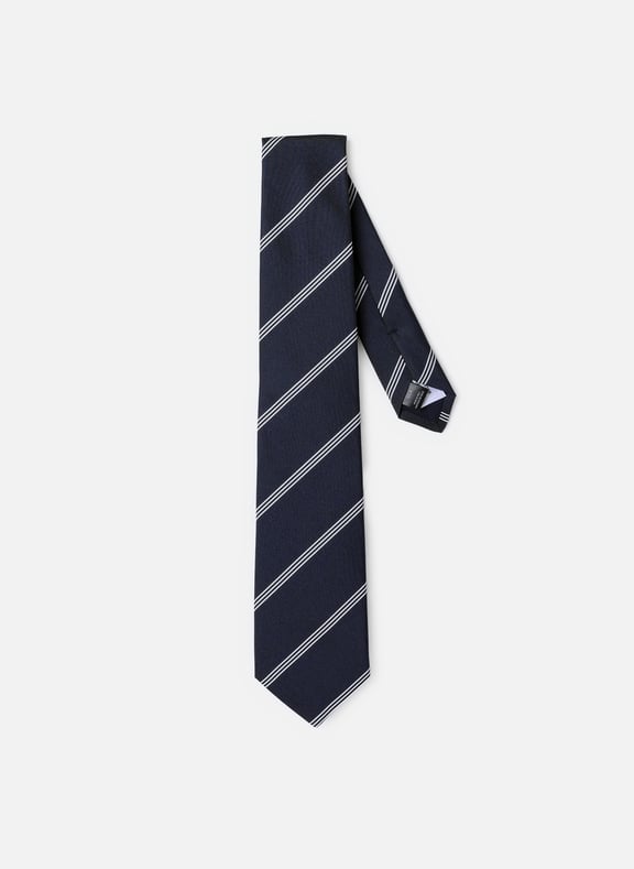 Silk Striped Tie Multicolour by AU PRINTEMPS PARIS AU PRINTEMPS PARIS Silk Striped Tie Multicolour