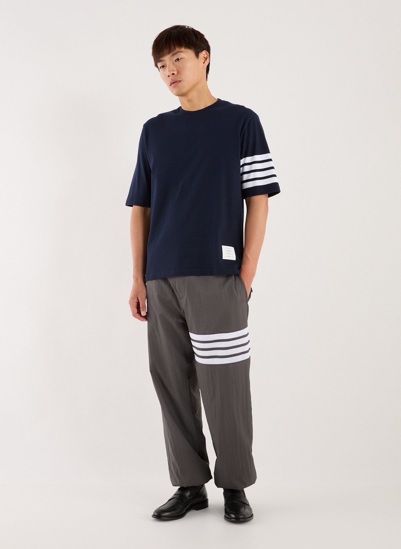 Classic Cotton T-Shirt THOM BROWNE Blue