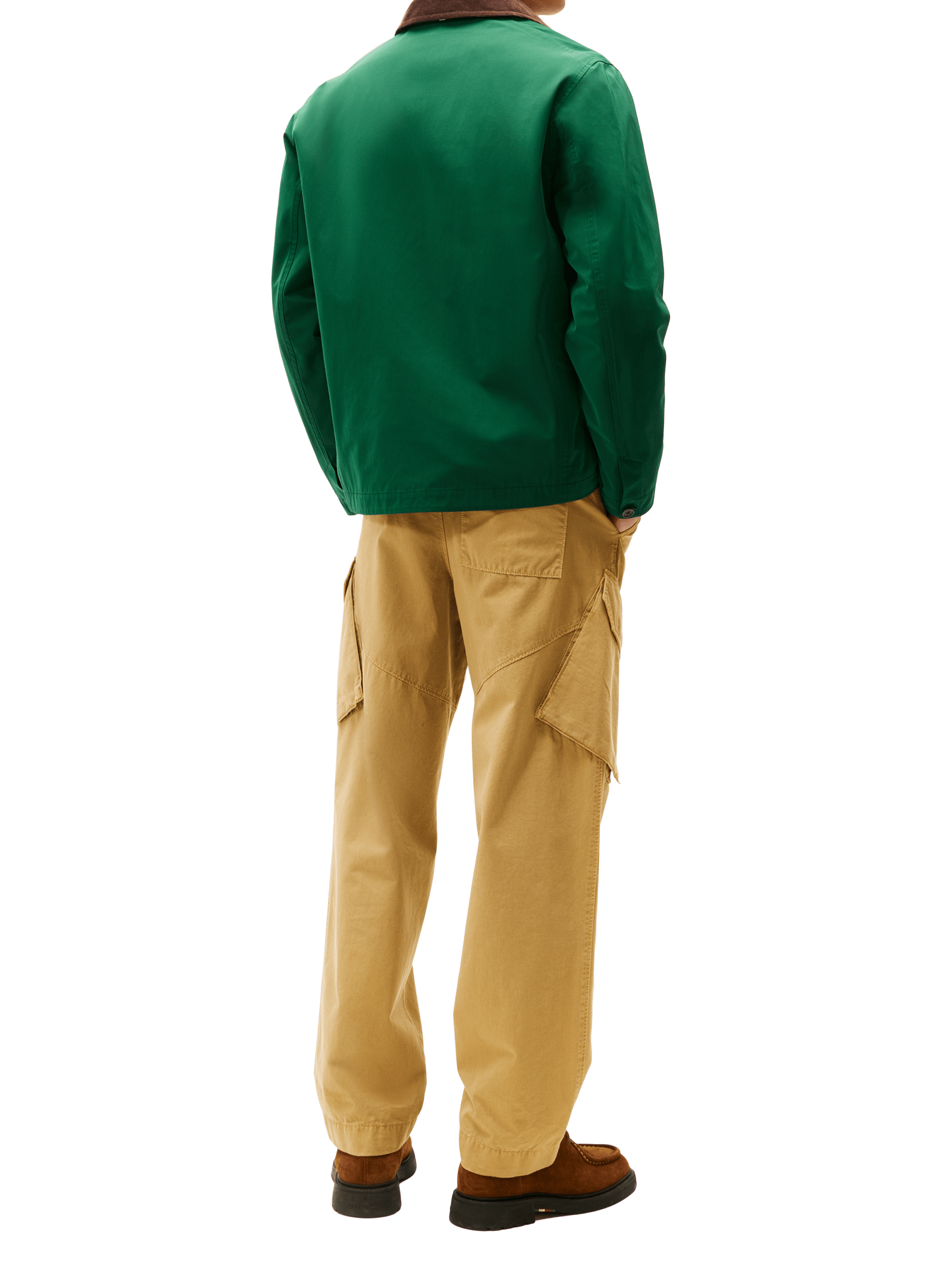 Straight jacket with classic contrasting collar TOMMY HILFIGER Green