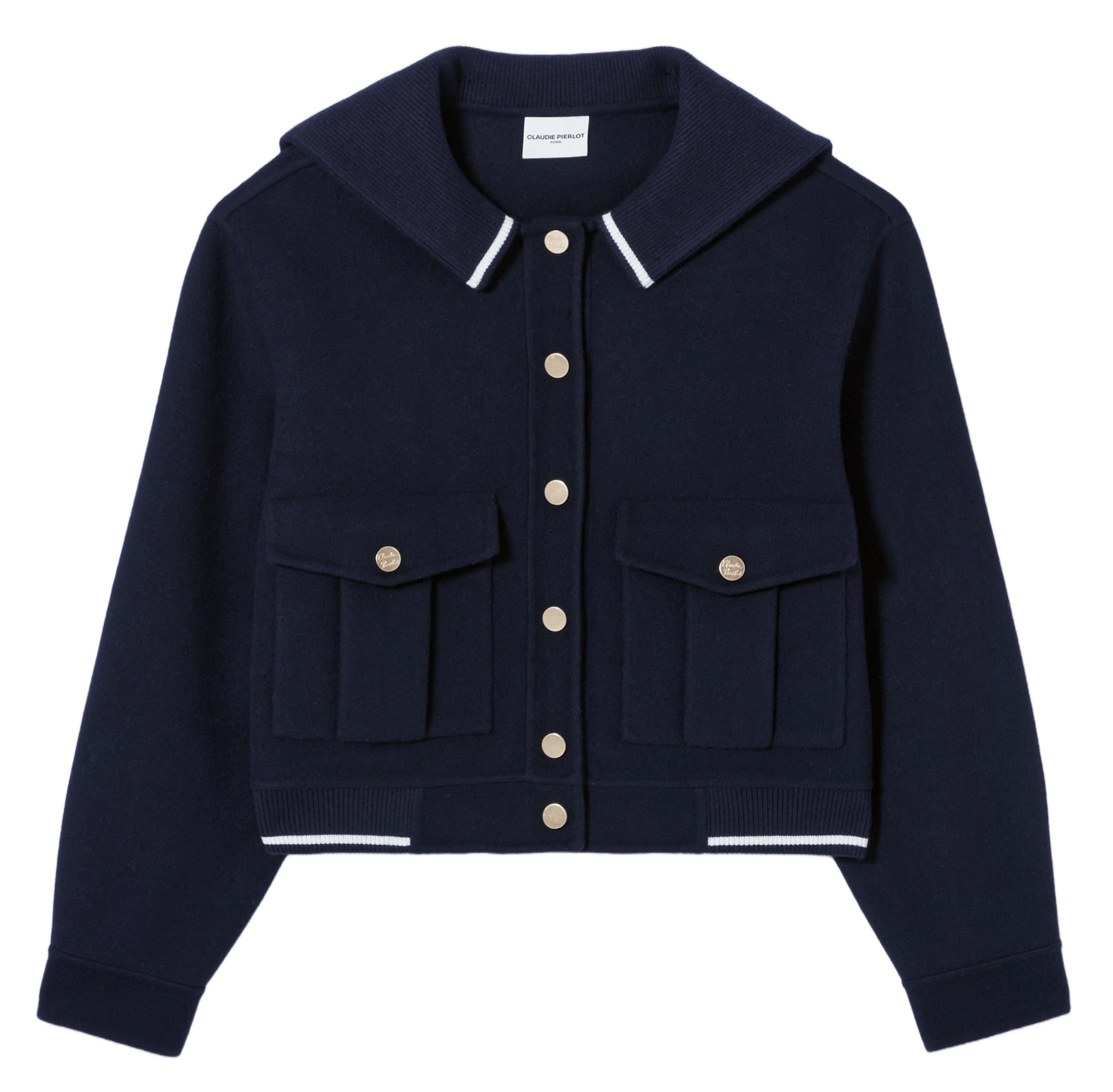 Veste en laine mélangée gesna CLAUDIE PIERLOT Bleu