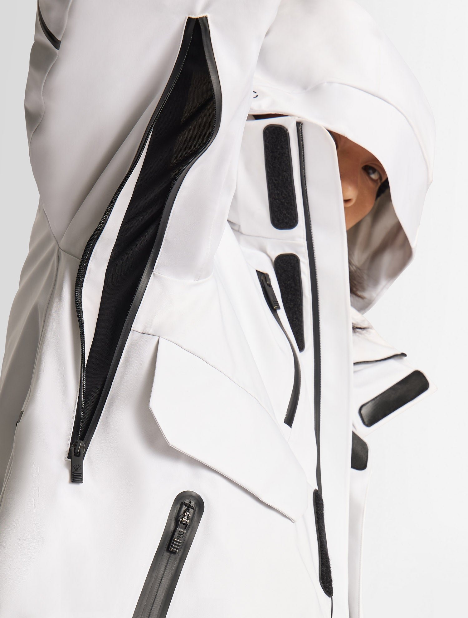 Veste de ski john col capuche coupe regular FUSALP Blanc