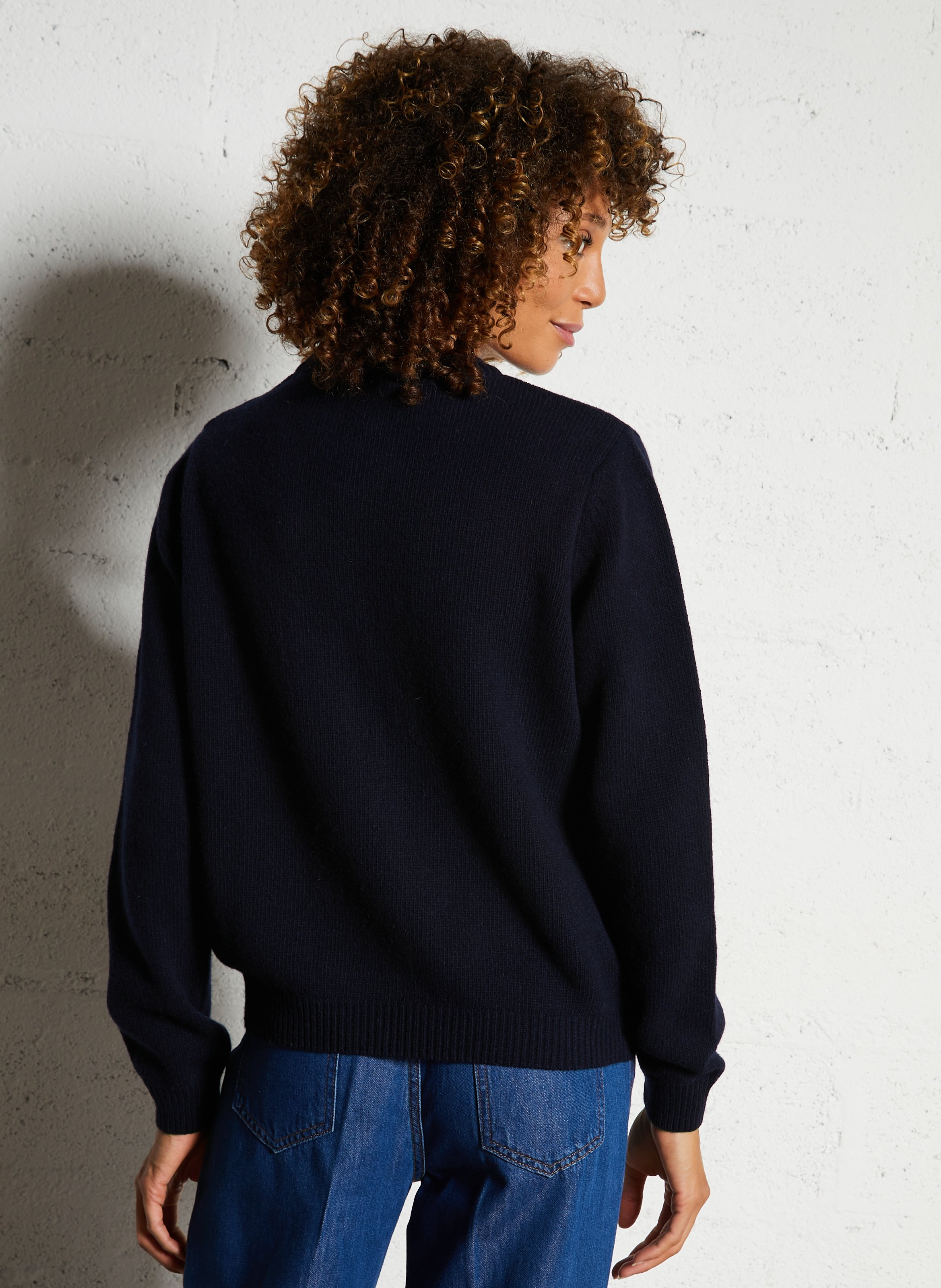 Pull droite col rond en laine mélangée heritage ARMOR-LUX Bleu