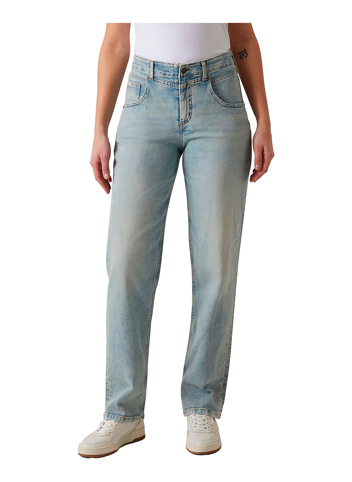 GUESS Straight cotton jeans Blue