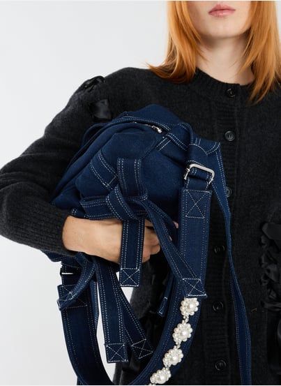 Sac bandoulière à nœud perlé SIMONE ROCHA Sac bandoulière à nœud perlé SIMONE ROCHA