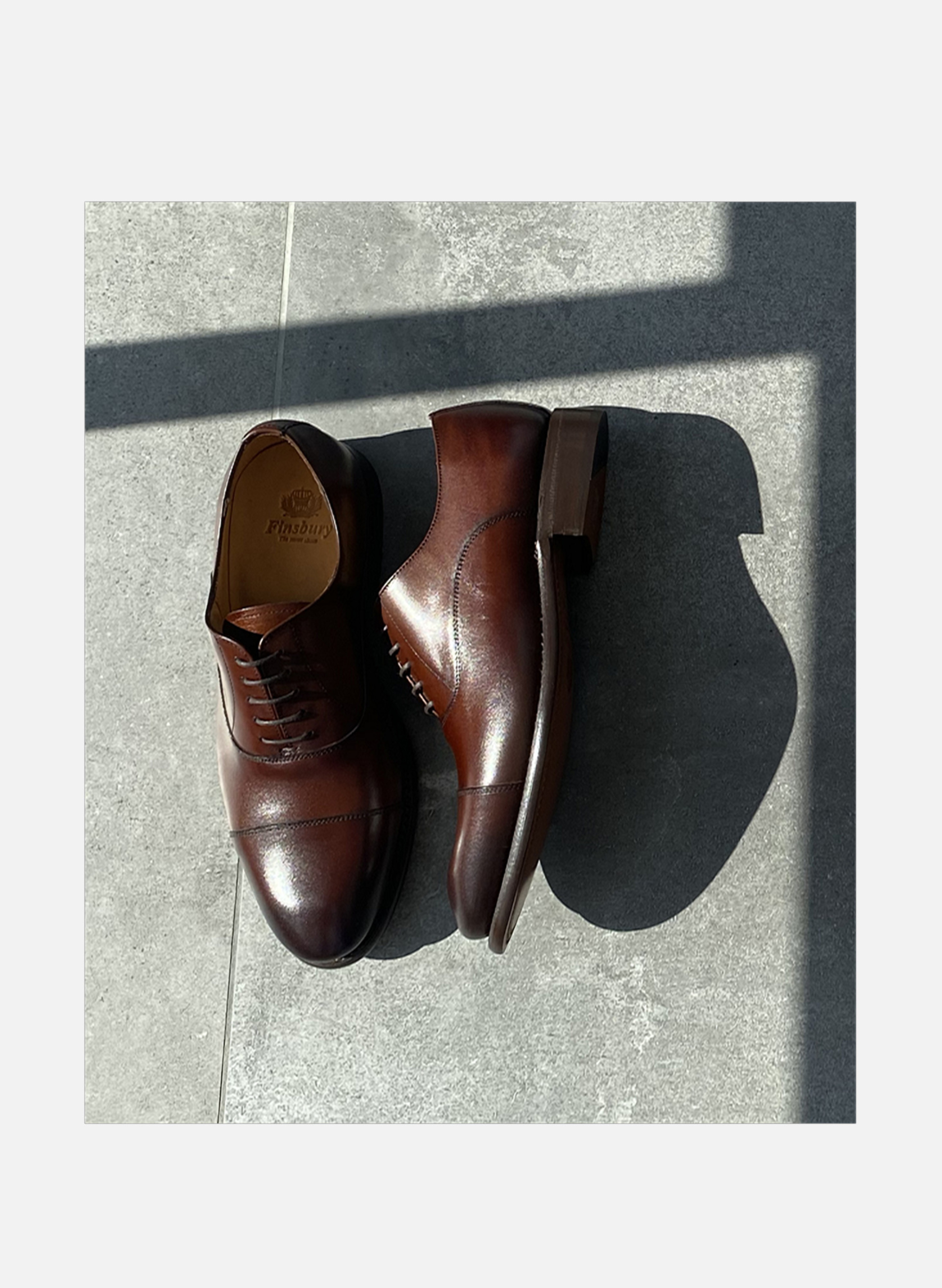 Richelieu cuir oxford FINSBURY Marron
