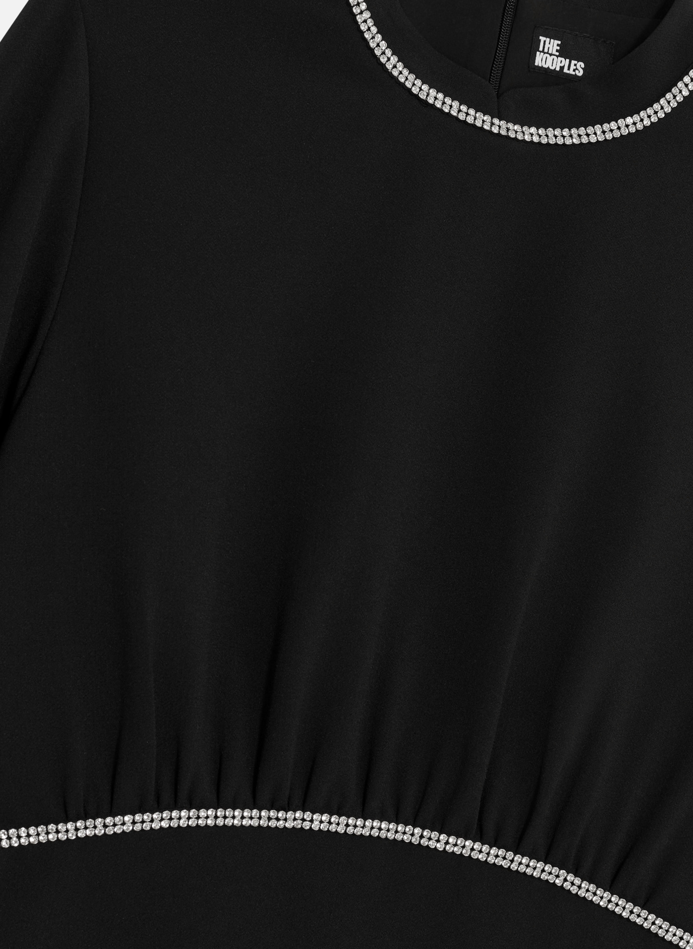 Robe courte avec détails de strass THE KOOPLES Noir