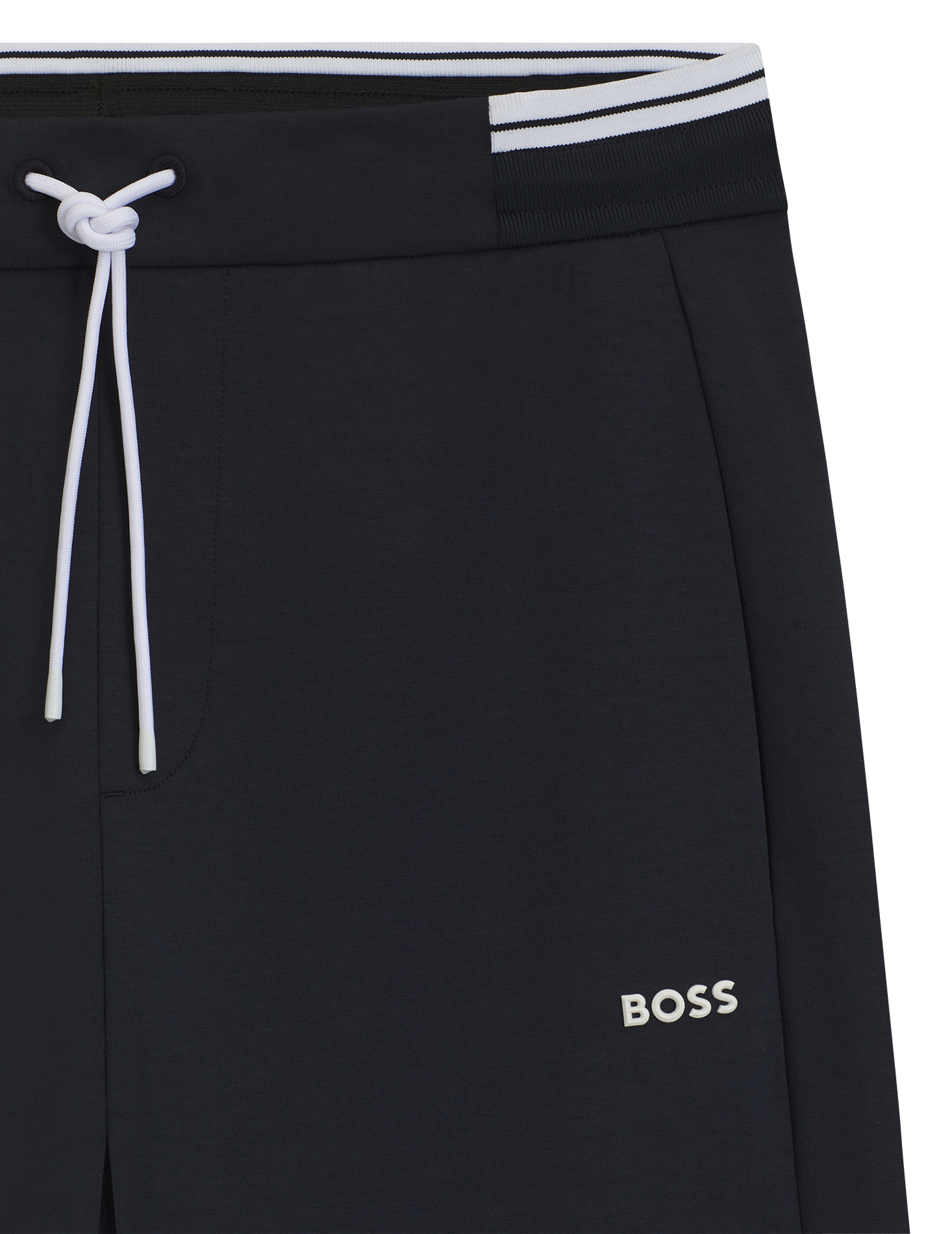 Jogging droit uni à détails contrastés BOSS Bleu