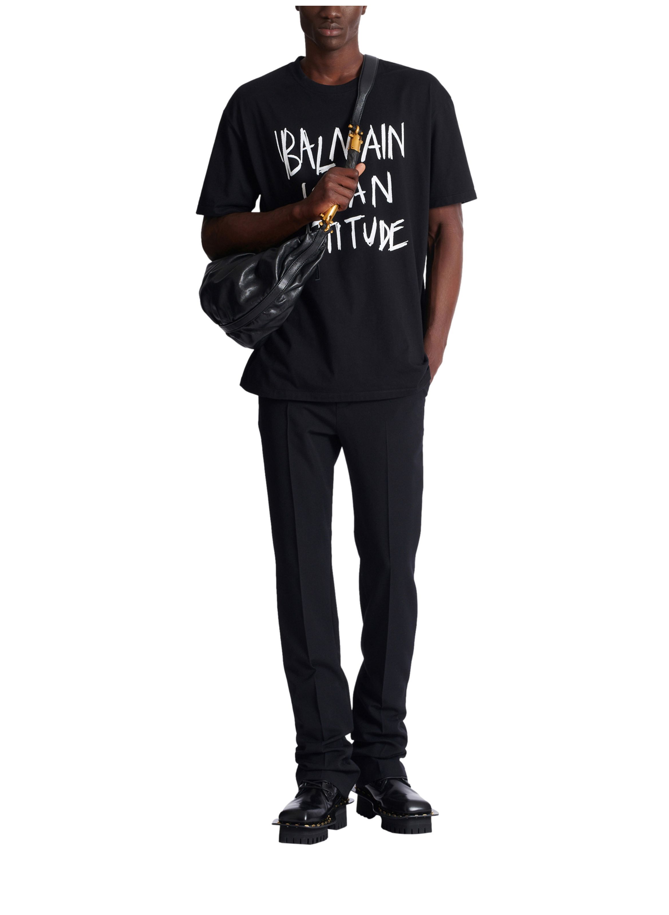 T-shirt à imprimé BALMAIN Noir