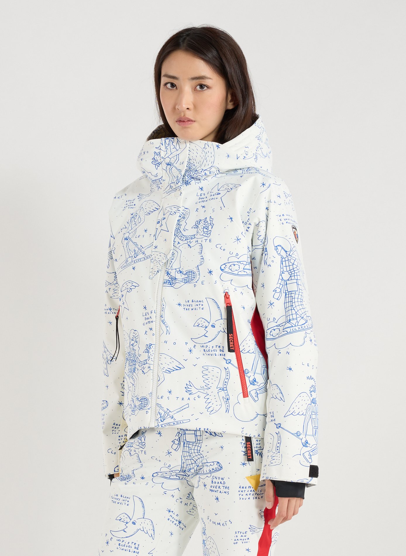 ROSSIGNOL Doudoune courte matelassée imprimée Multicolore