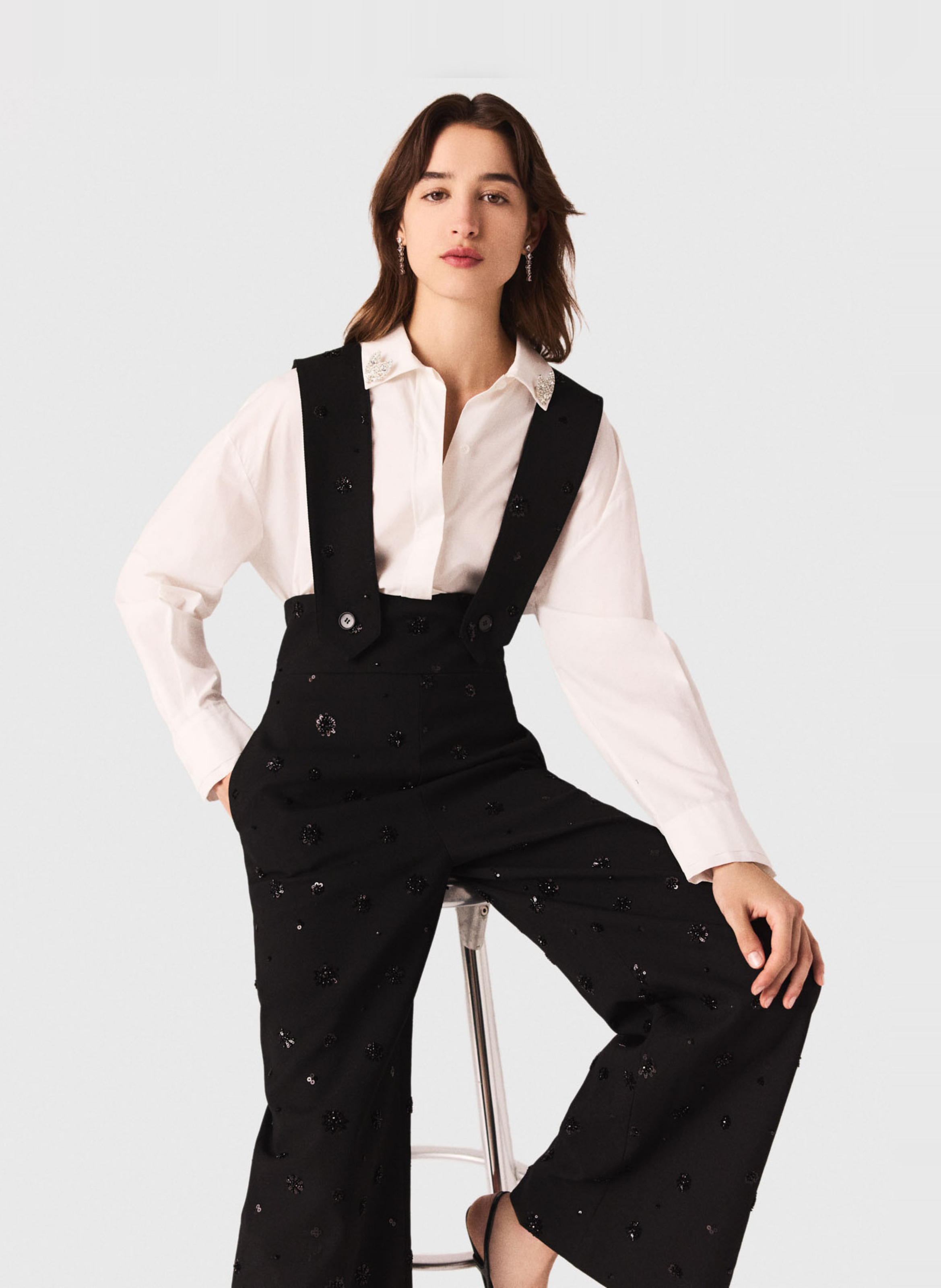 Salopette à sequins MAJE Noir