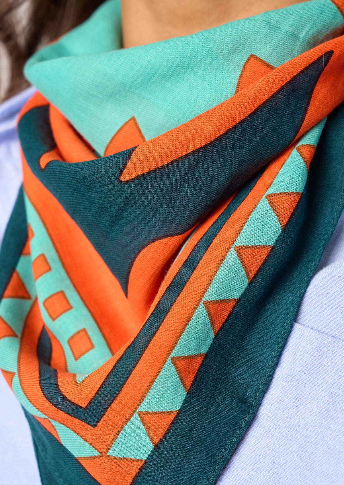 Petit foulard en coton biologique paola BILLYBELT Orange
