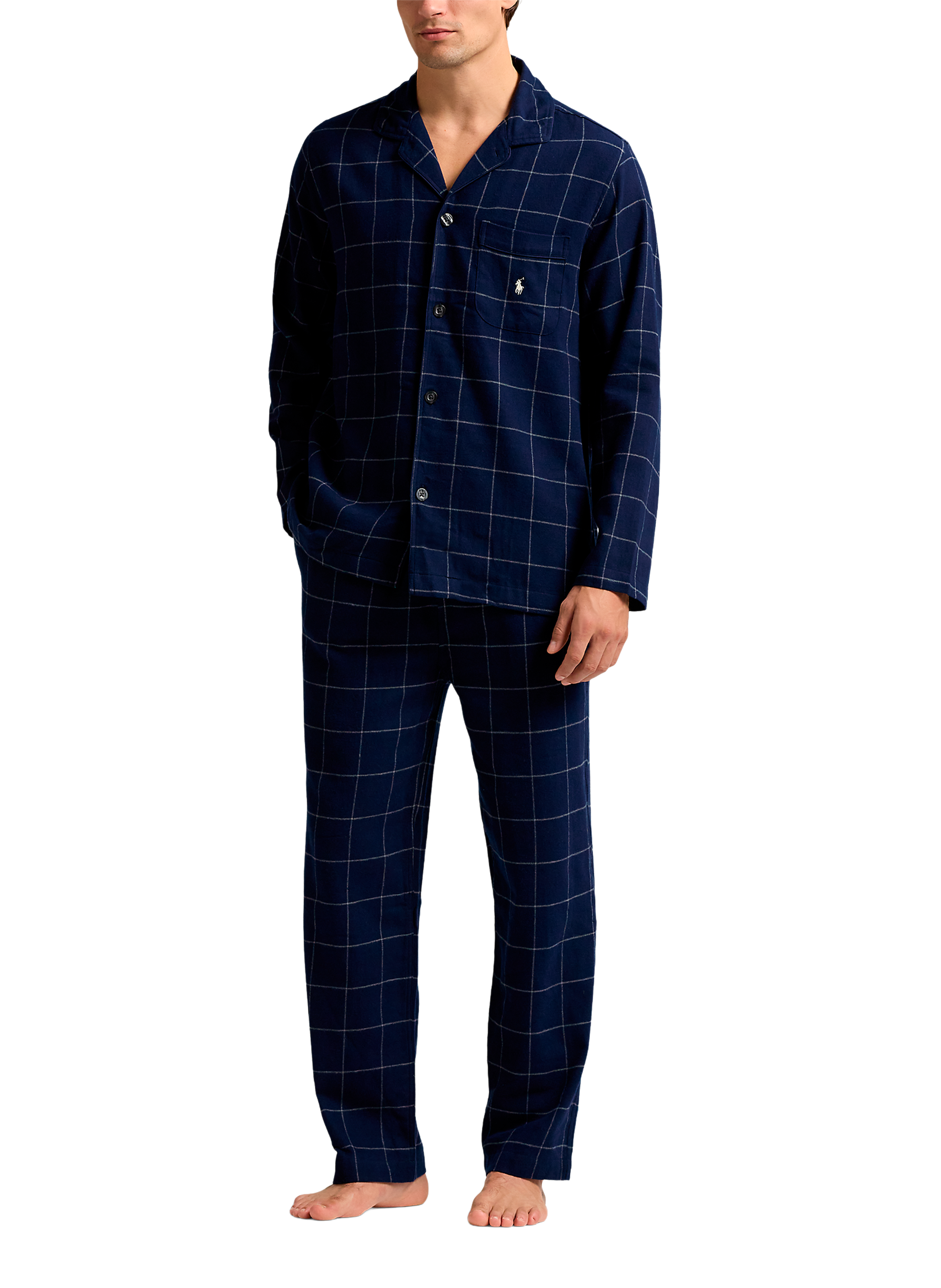 Ensemble de pyjama à carreaux en coton POLO RALPH LAUREN Bleu