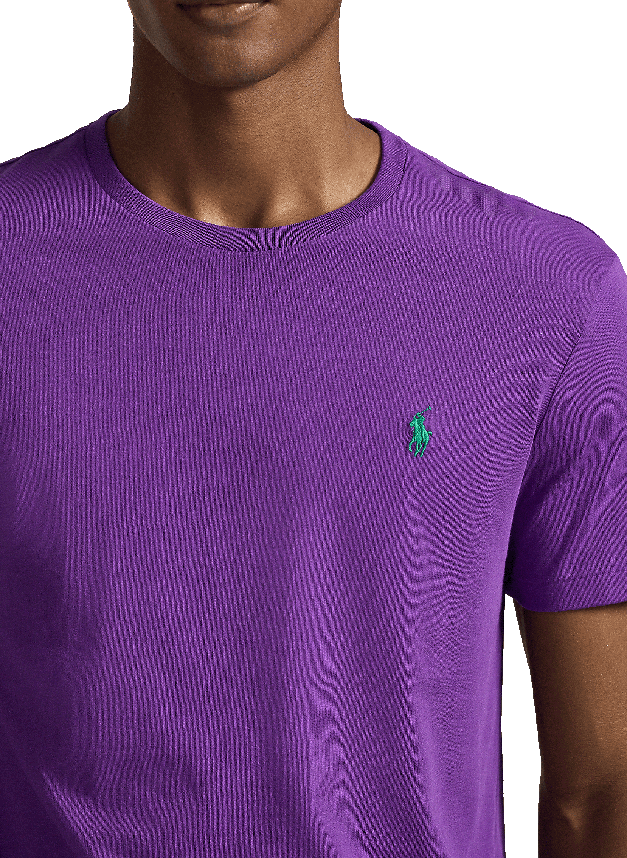 T-shirt slim en coton POLO RALPH LAUREN Violet
