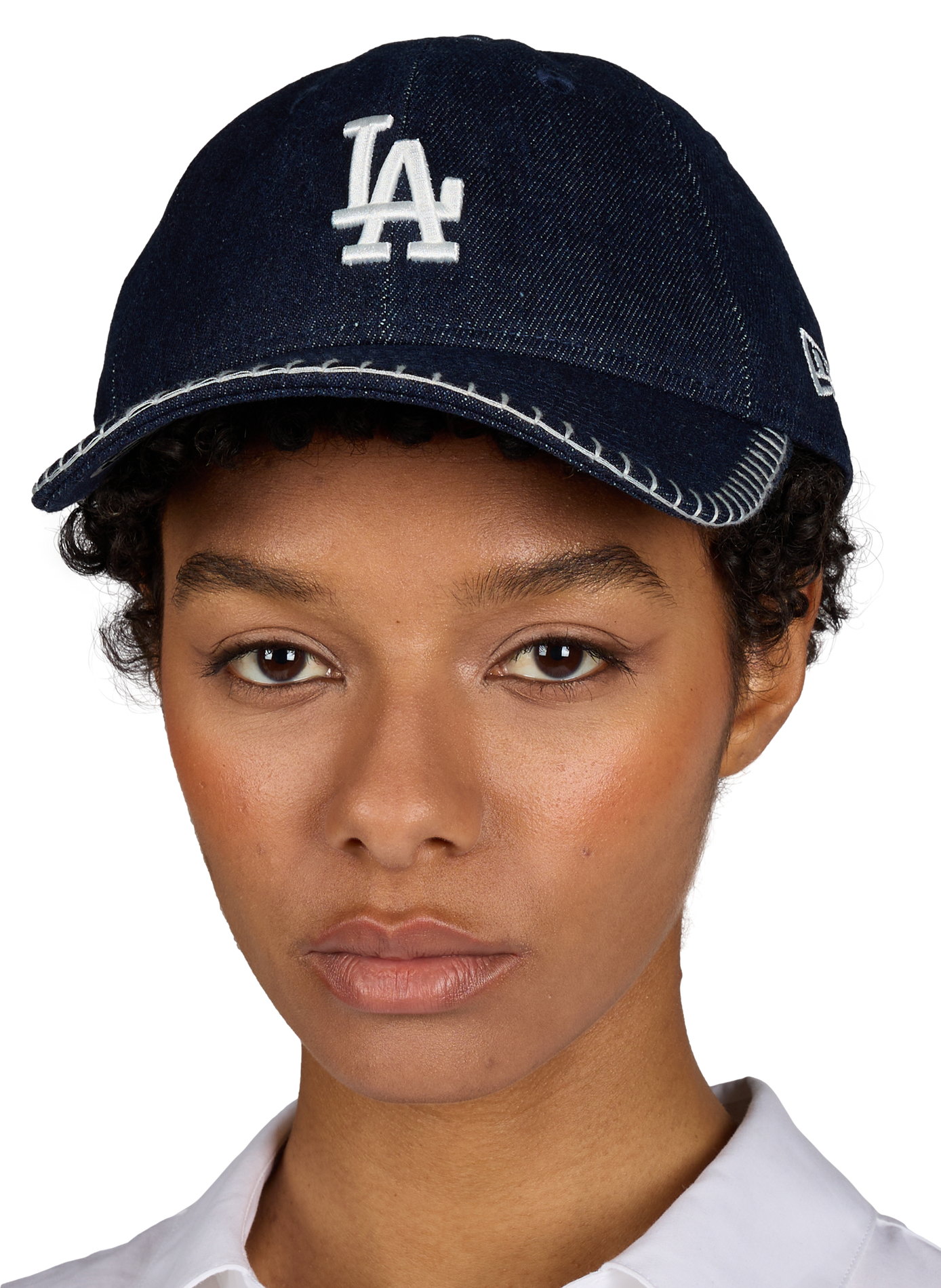 Casquette denim broderie NEW ERA Bleu