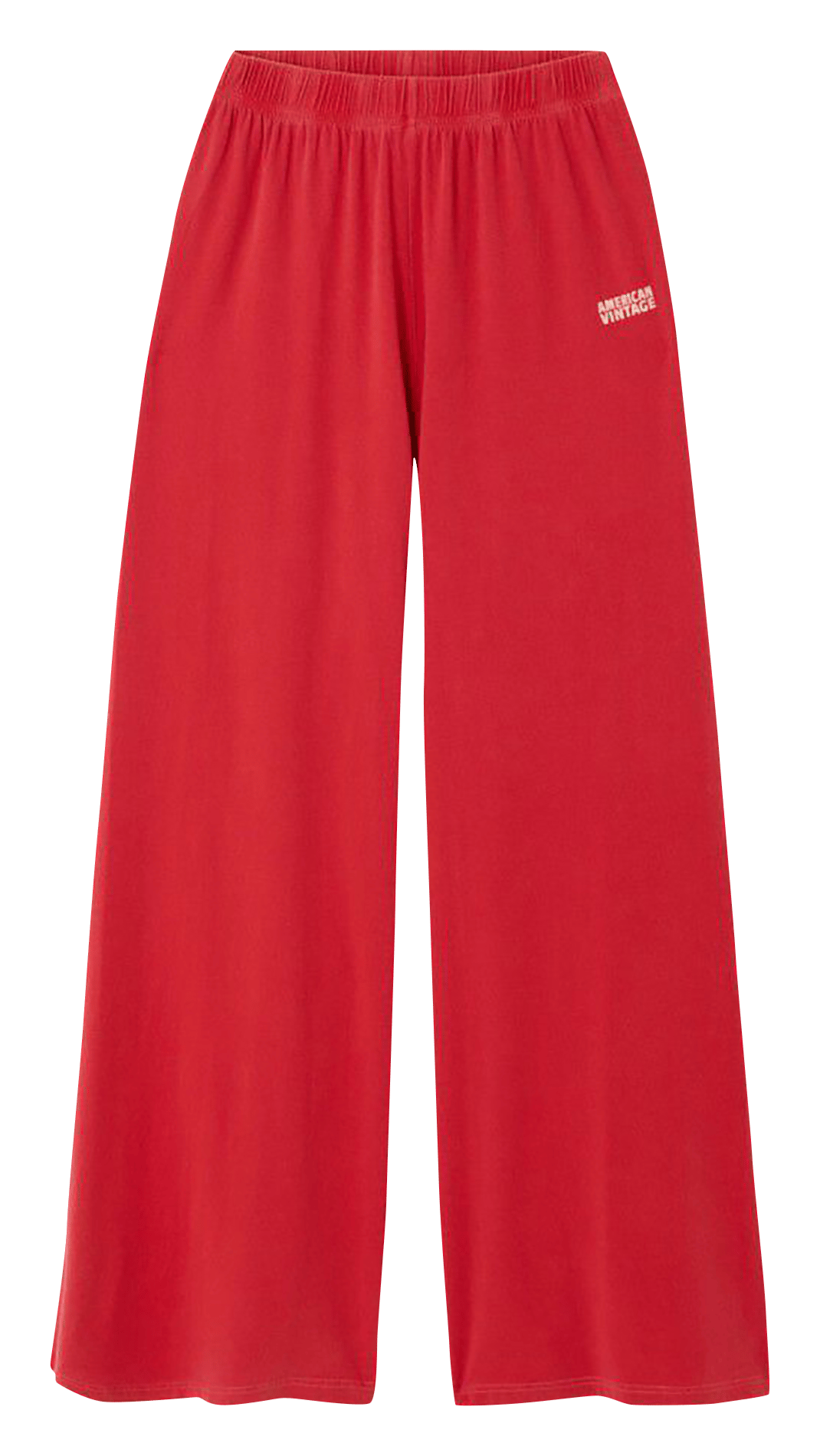 Jogging large taille haute en coton mélangé pymaz AMERICAN VINTAGE Rouge