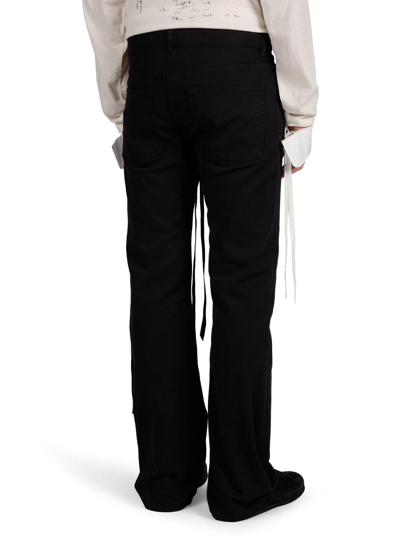 Jean bootcut Jonas en coton ANN DEMEULEMEESTER Noir