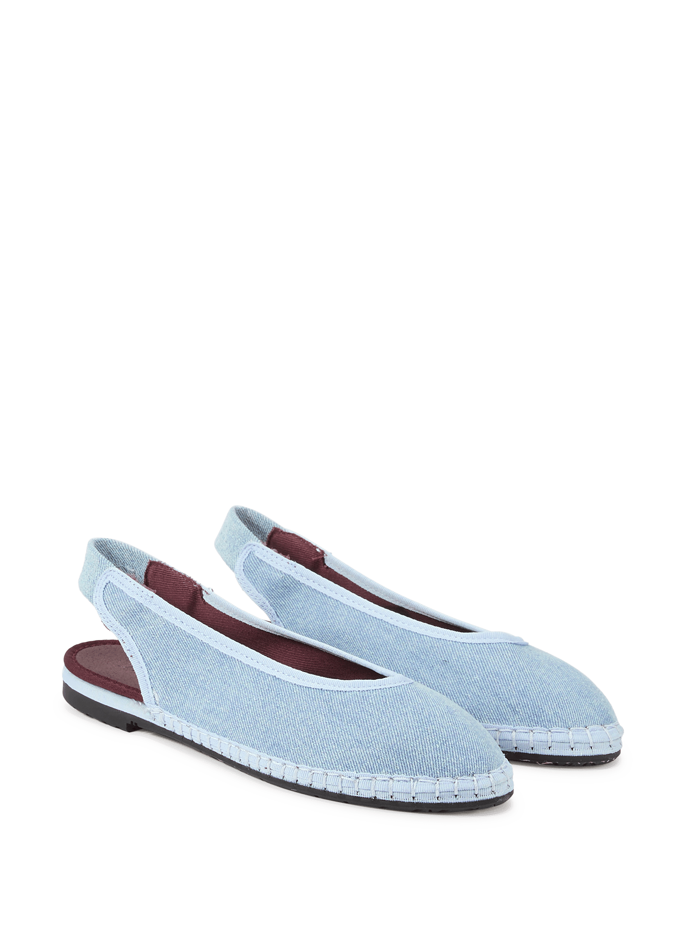 Slingbacks en coton effet denim FLABELUS Bleu