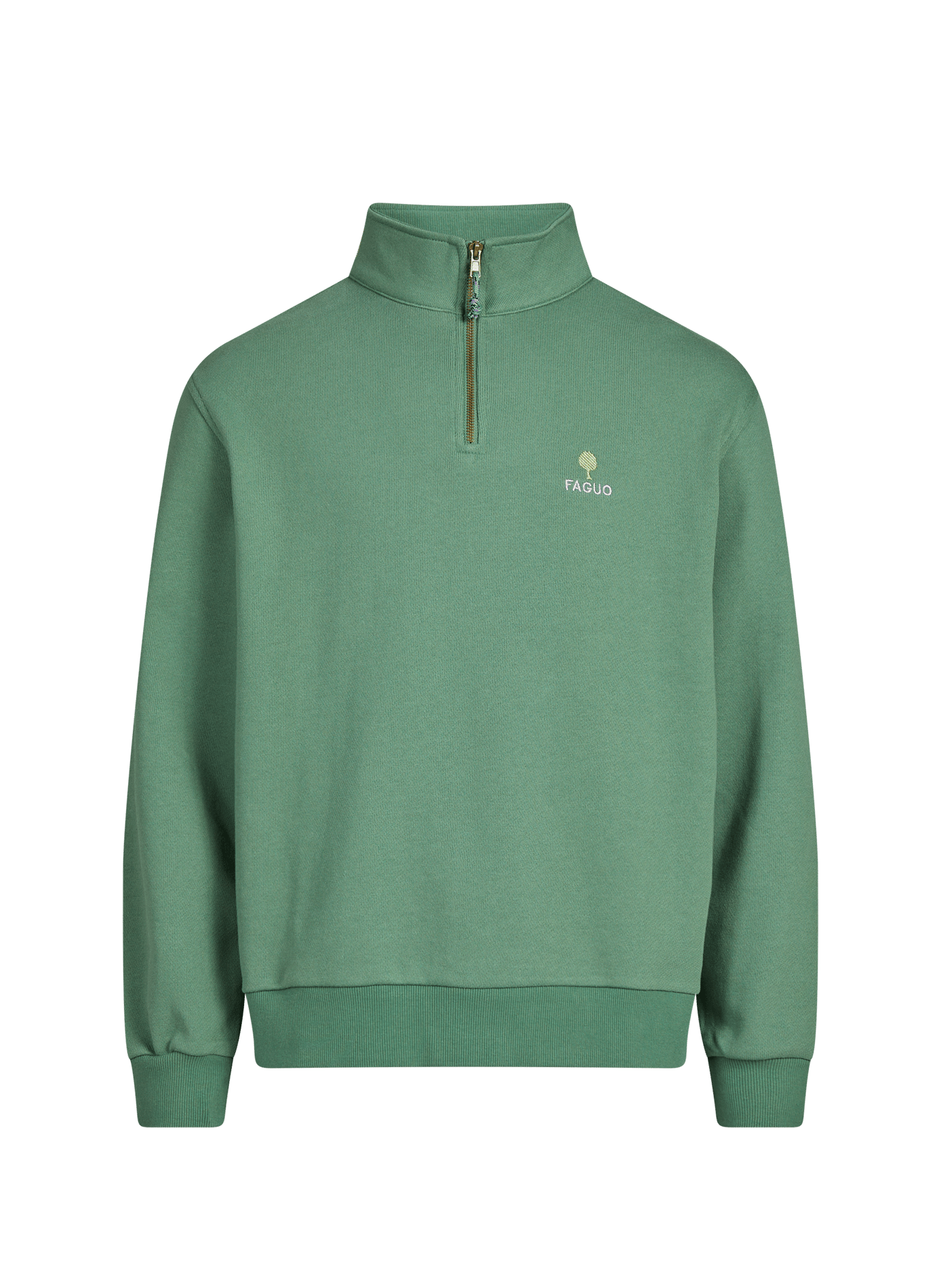 Amboise high-neck cotton blend sweatshirt FAGUO Green