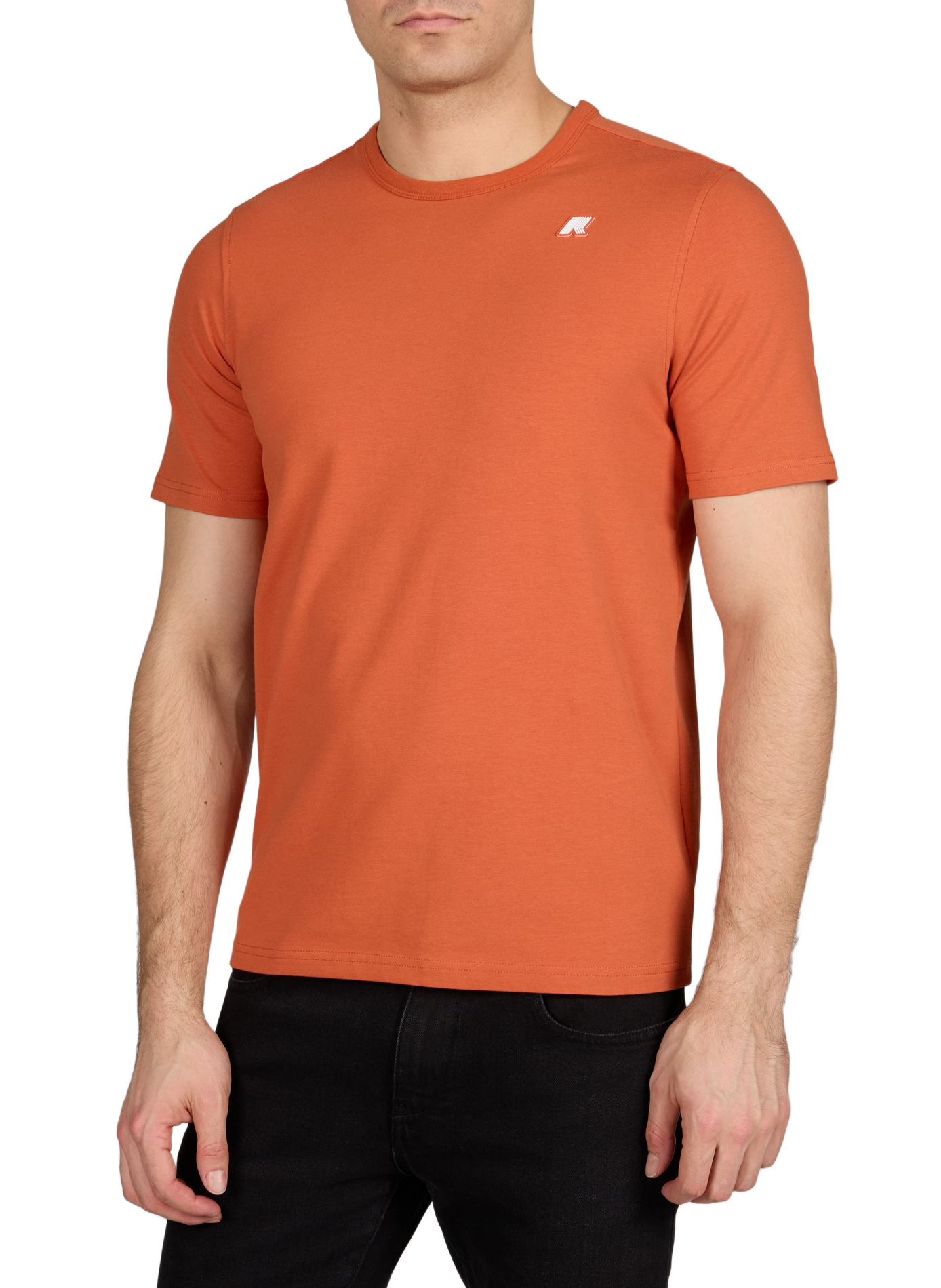 T-shirt en jersey de coton mélangé K-WAY Orange