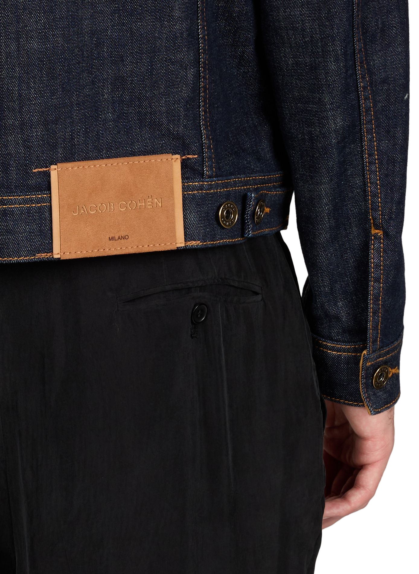 Straight denim jacket in blended cotton JACOB COHEN Blue