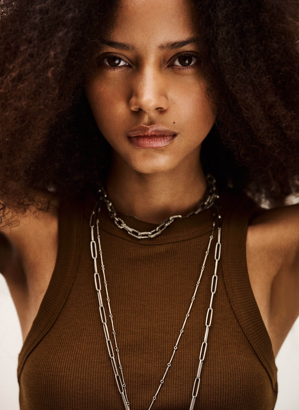 Débardeur en coton col rond cynda BA&SH Marron