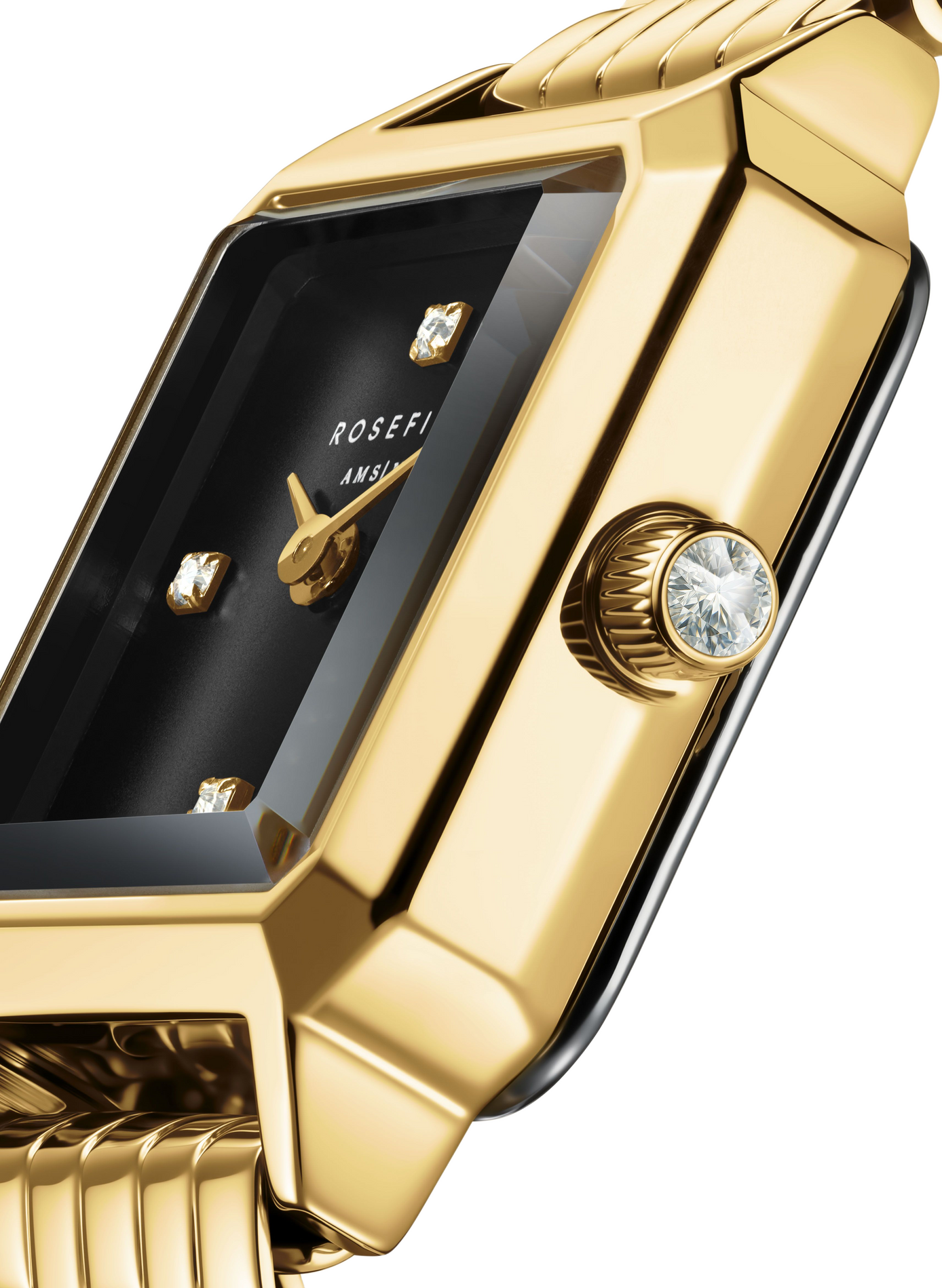 Montre analogique Boxelle en acier inoxydable ROSEFIELD Noir