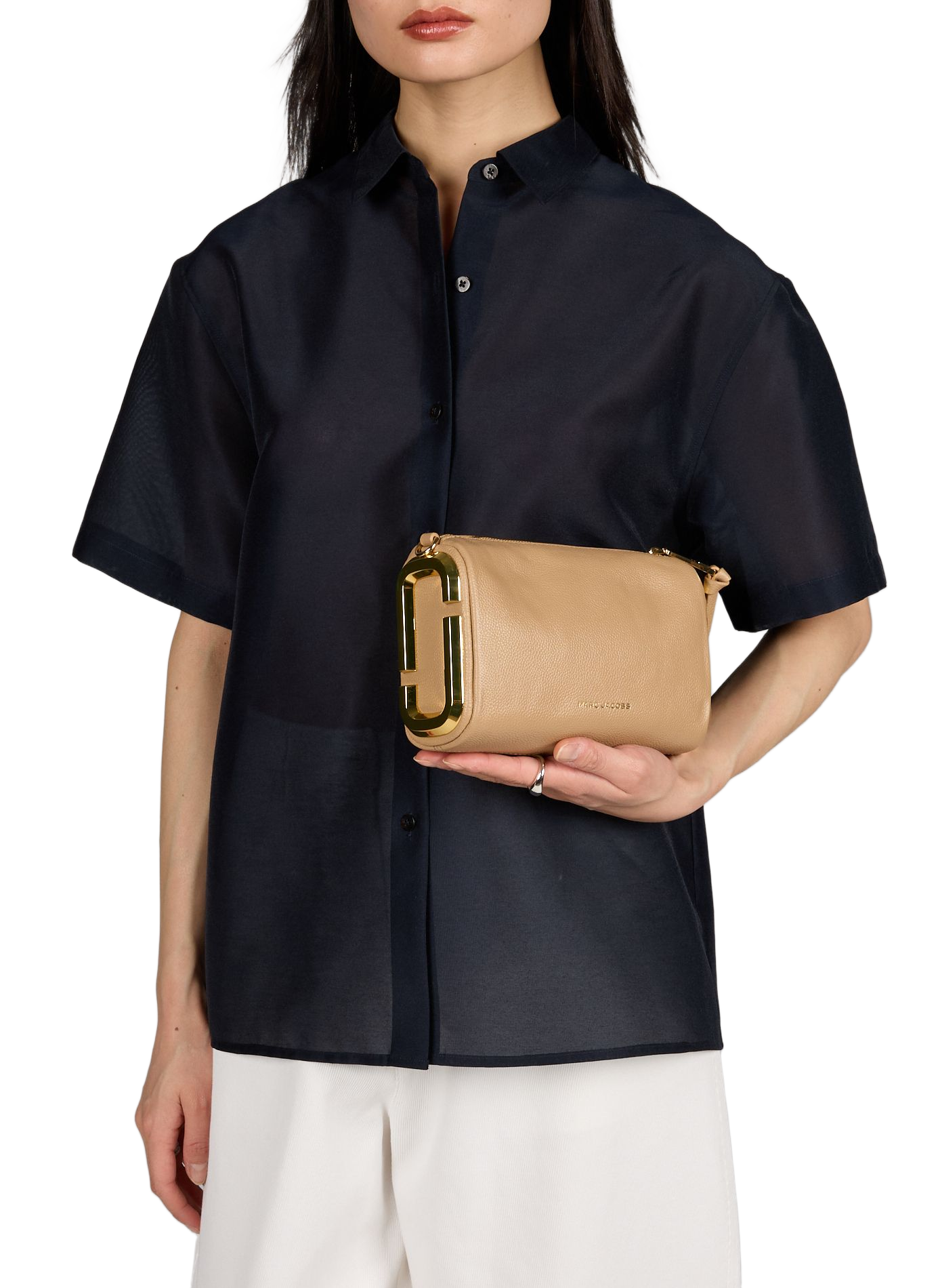 The Snapshot grained leather handbag MARC JACOBS Brown