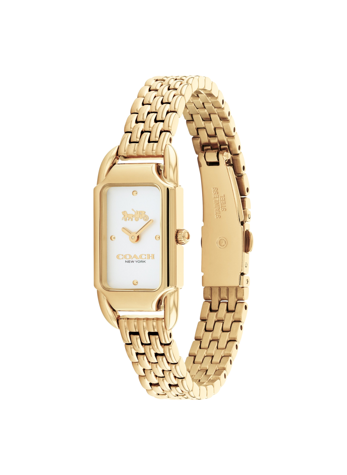 Montre quartz Cadie en acier inoxydable COACH MONTRES Doré